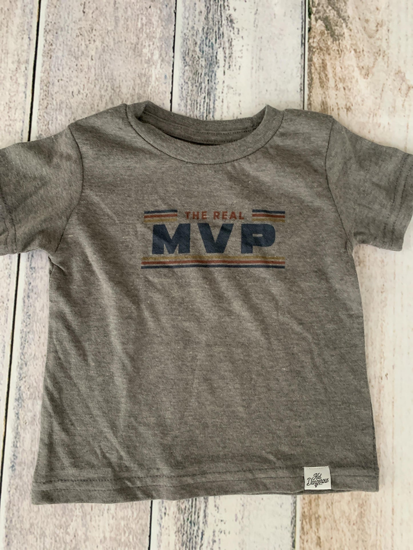 Kid Dangerous Boys Grey | Graphic T-Shirt Size: 12-18 months Grey | Graphic