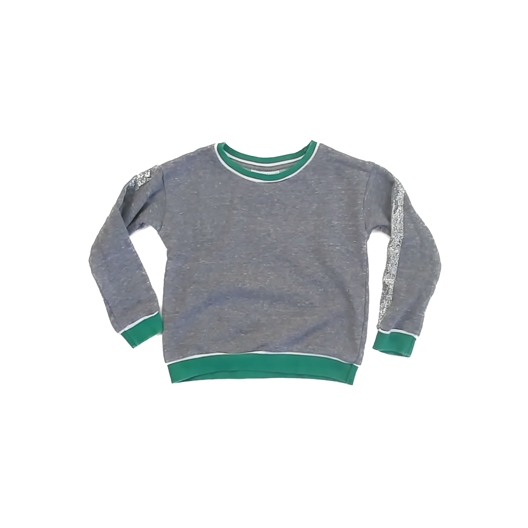 Rockets Of Awesome Girls Grey | Green Sweatshirt Size: 4T Grey | Green