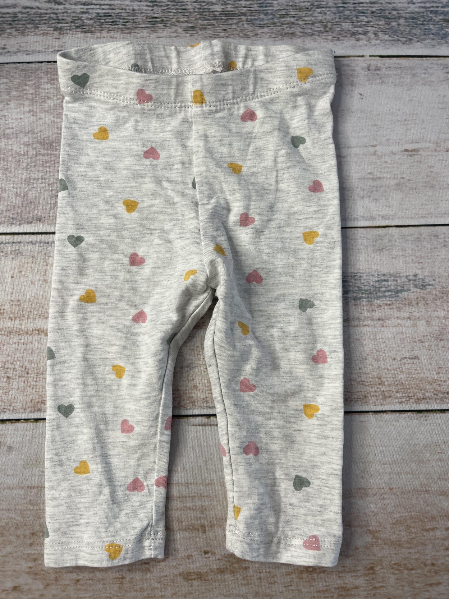 H&M Unisex Grey | Hearts Pants Size: 3-6 months Grey | Hearts