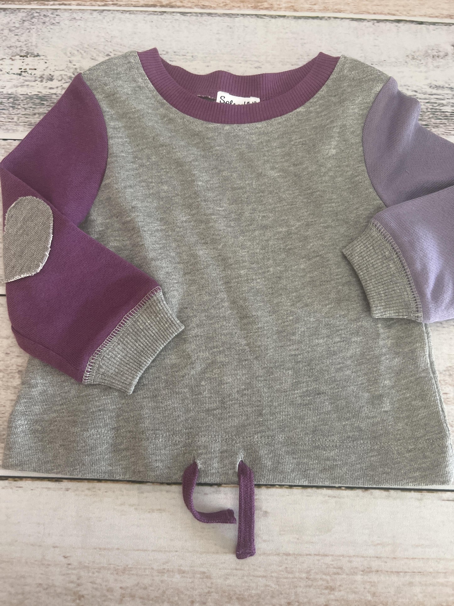 Splendid Girls Grey | Indigo Sweatshirt Size: 6-12 months Grey | Indigo