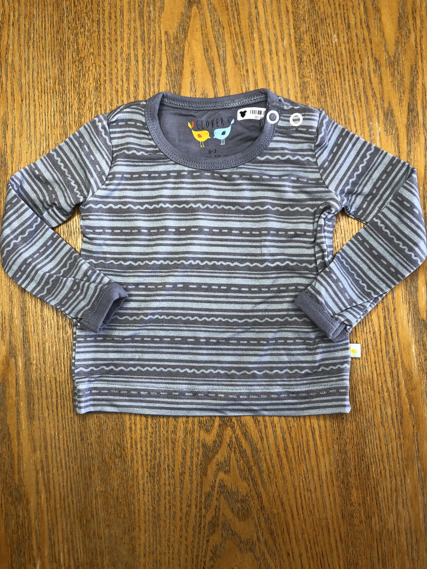 Clover Baby & Kids Boys Grey | Light Blue Pajamas Size: 0-3 months Grey | Light Blue