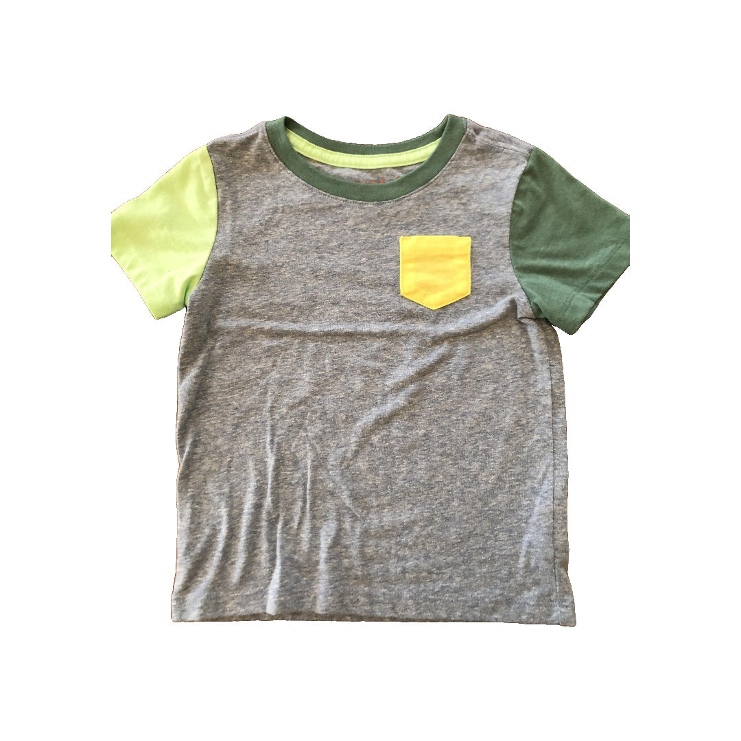 Cat & Jack Boys Grey | light green T-Shirt Size: 18 months Grey | light green