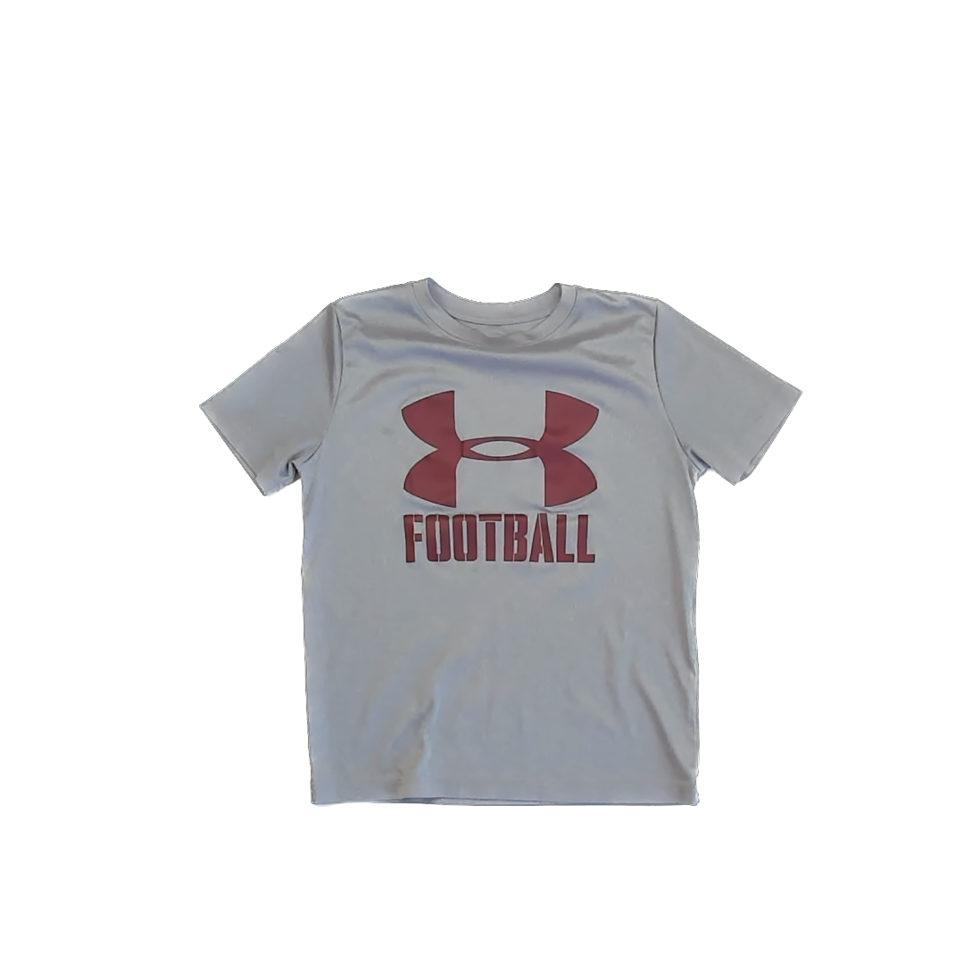 Under Armour Boys Grey | Maroon Athletic Top Size: YSM Grey | Maroon