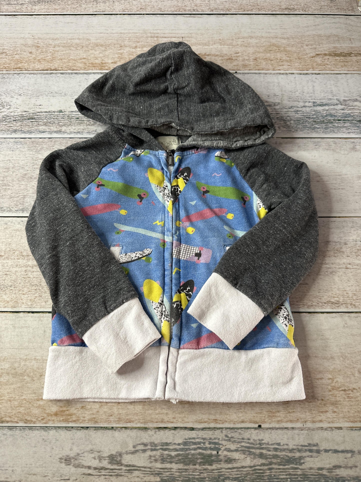 Miki miette Boys Grey | Multi | Pattern Hoodie Size: 2T Grey | Multi | Pattern