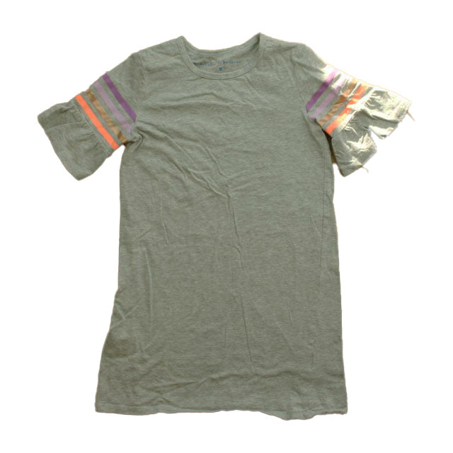 Rockets Of Awesome Girls Grey | Multi Stripes Sun Dress Size: 8 Years Grey | Multi Stripes