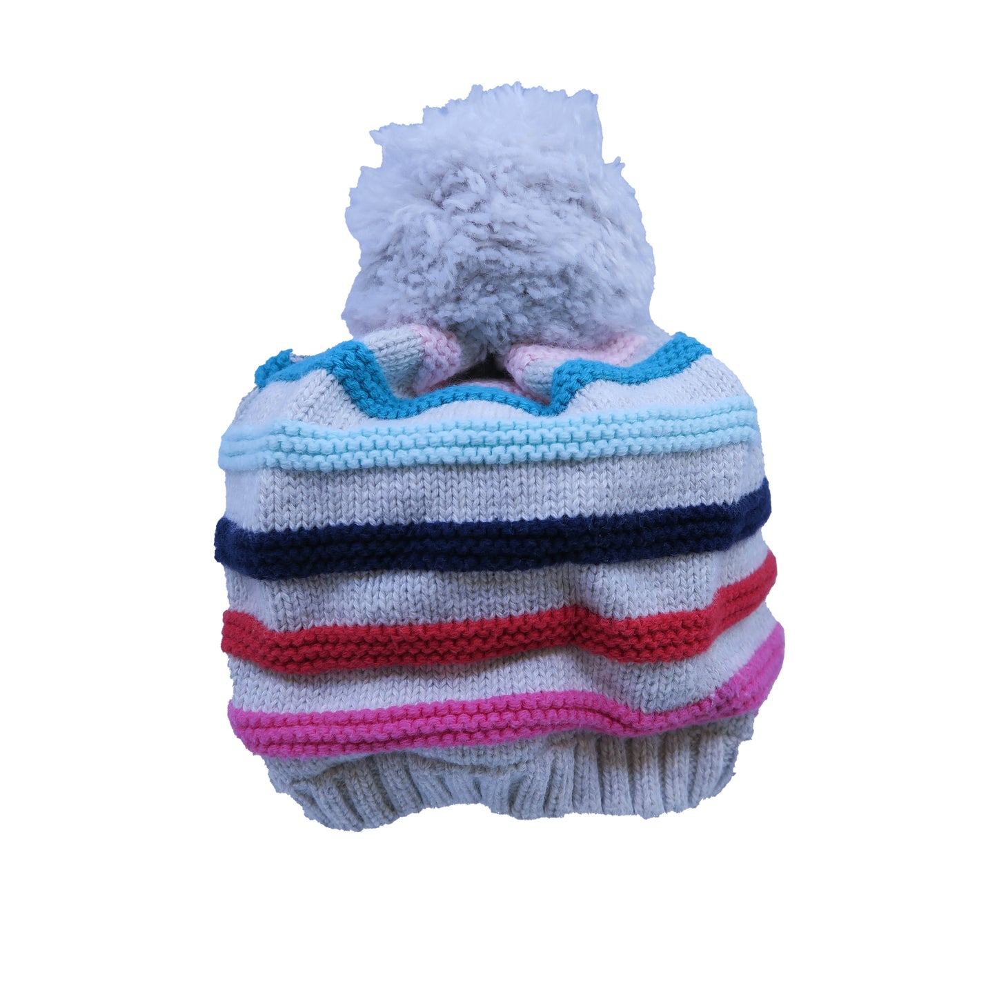 Gymboree Girls Grey | Multi | Stripes Winter Hat Size: 12-24 Months Grey | Multi | Stripes
