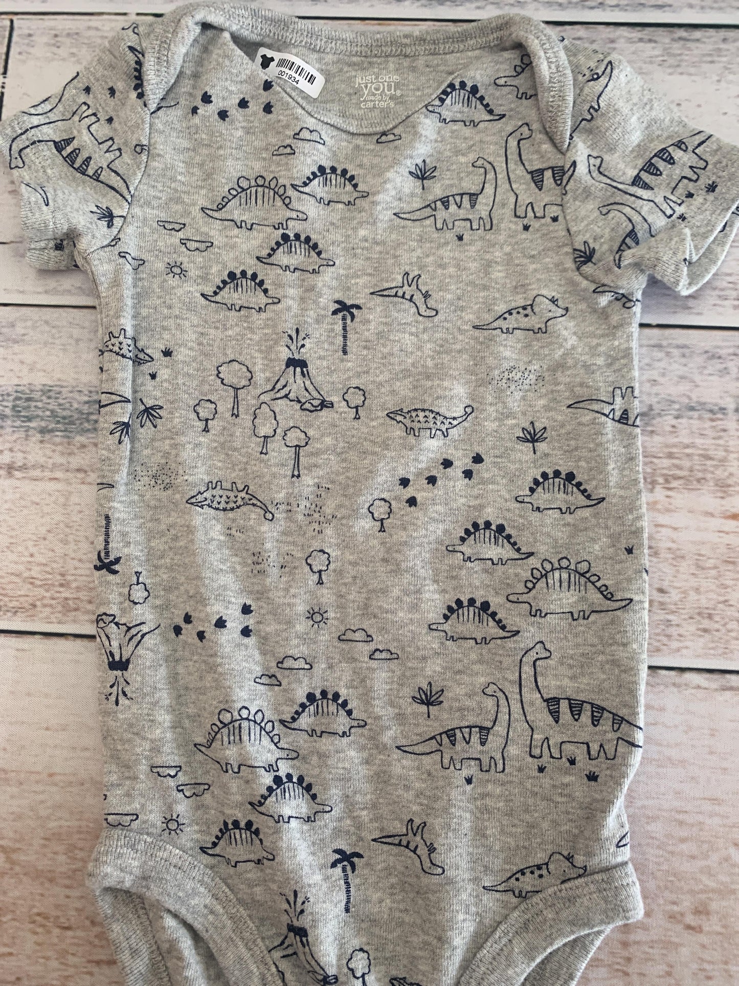 Carters Boys Grey | Navy Blue | animals Onesie Size: 9 months Grey | Navy Blue | animals