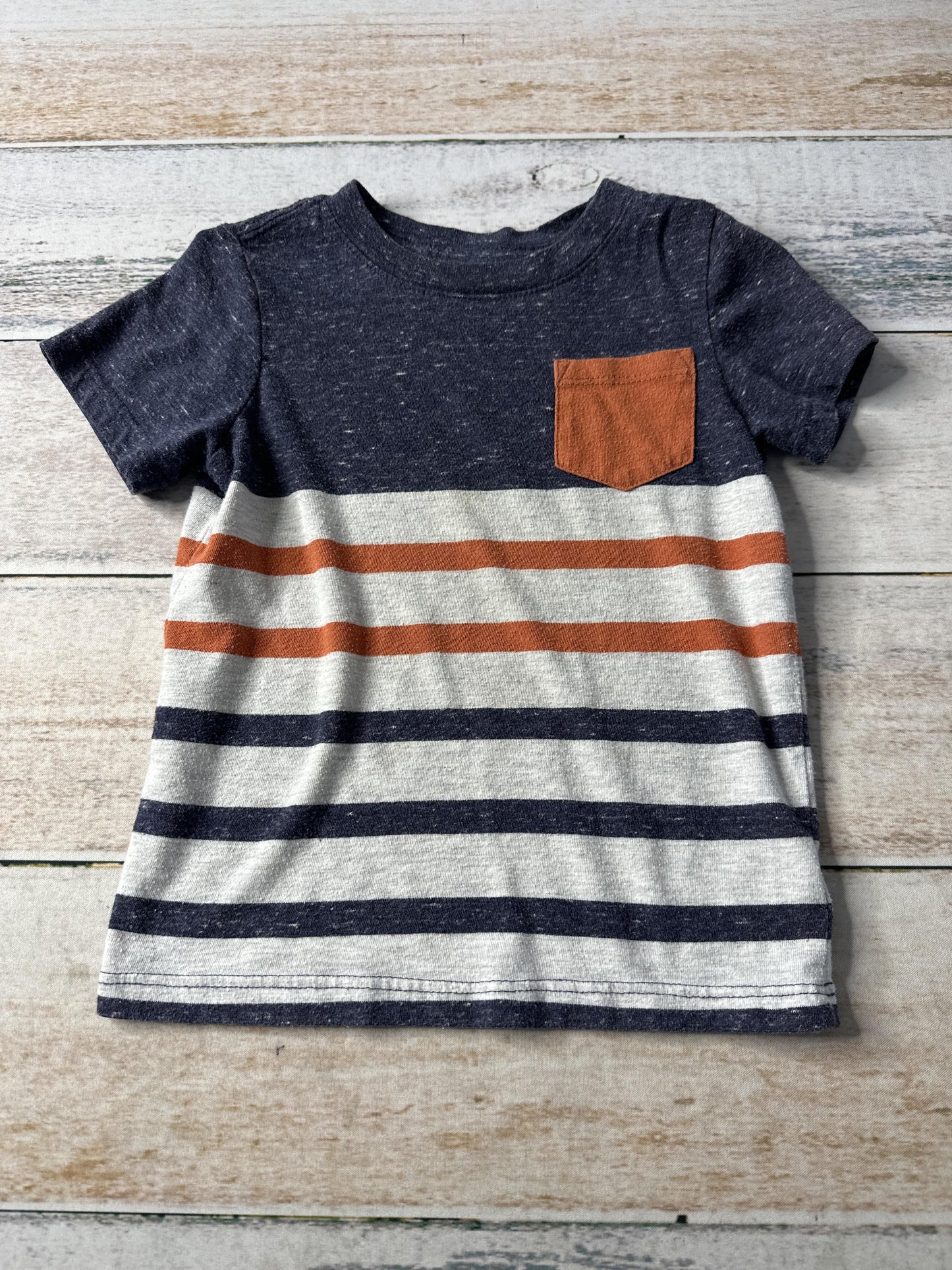 Cat & Jack Boys Grey | Navy Blue | orange T-Shirt Size: 18 months Grey | Navy Blue | orange
