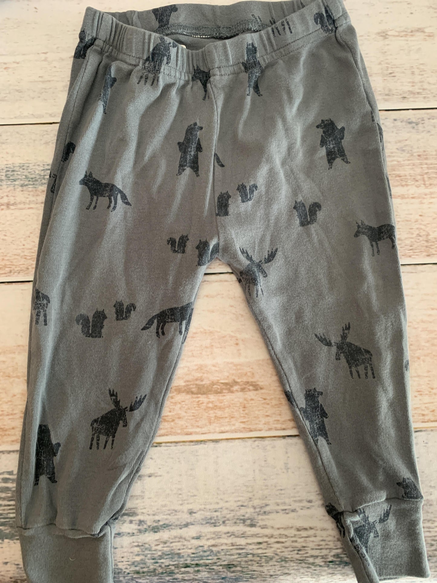Oliver & Rain Unisex Grey | Navy Blue | Pattern Pajamas Size: 24 months Grey | Navy Blue | Pattern