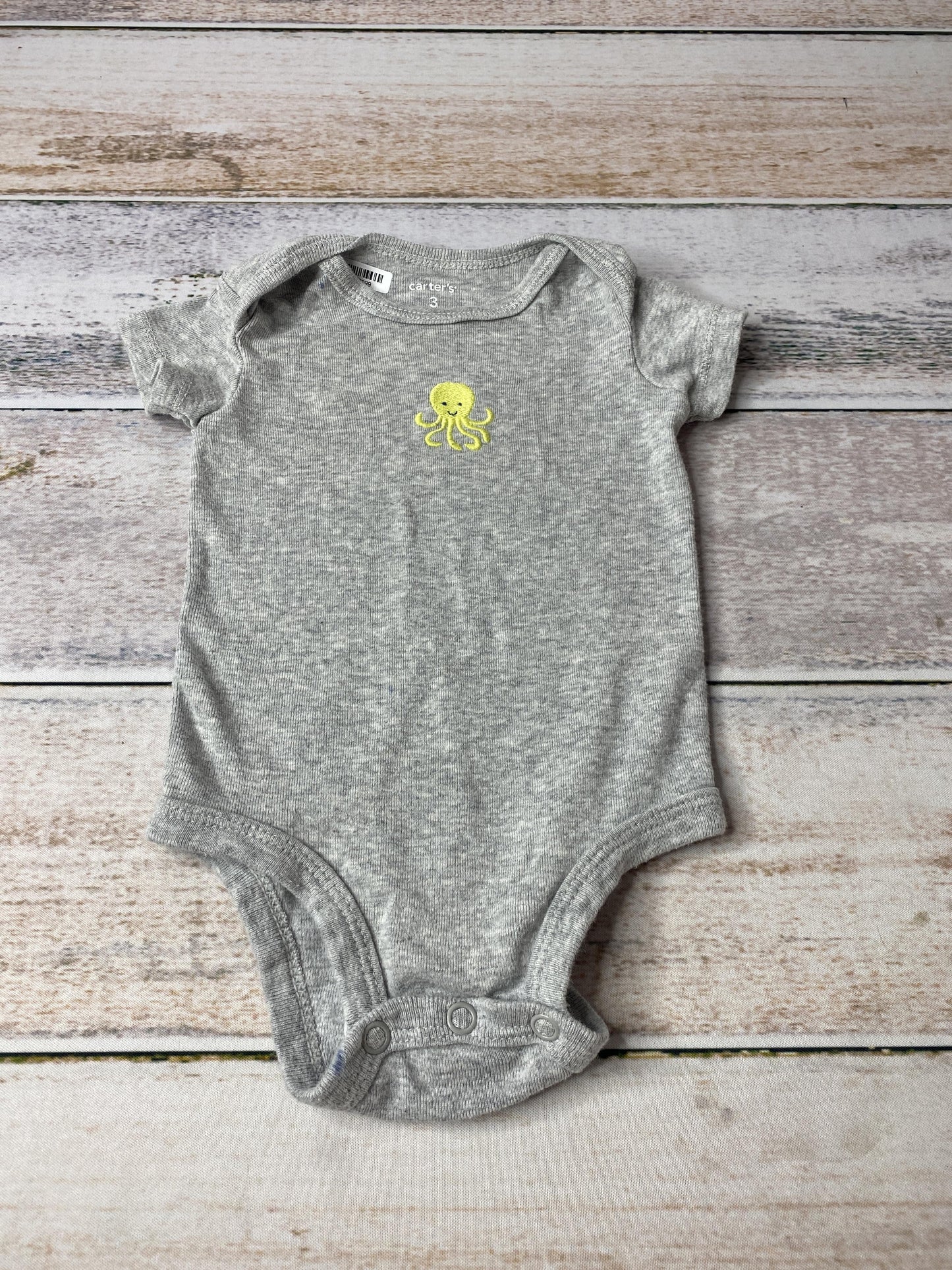 Carters Unisex Grey | Octopus Onesie Size: 3 months Grey | Octopus