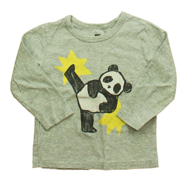 Tea Boys Grey Panda Long Sleeve T-Shirt Size: 12-18 Months Grey Panda