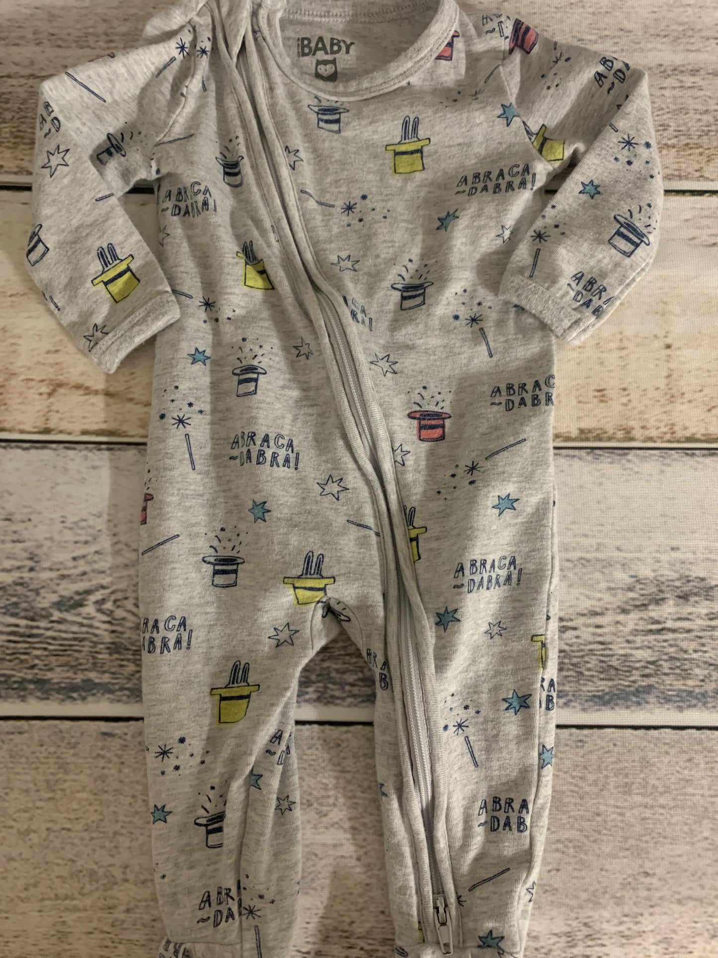 OOO Baby Unisex Grey | Pattern Pajamas Size: Newborn Grey | Pattern