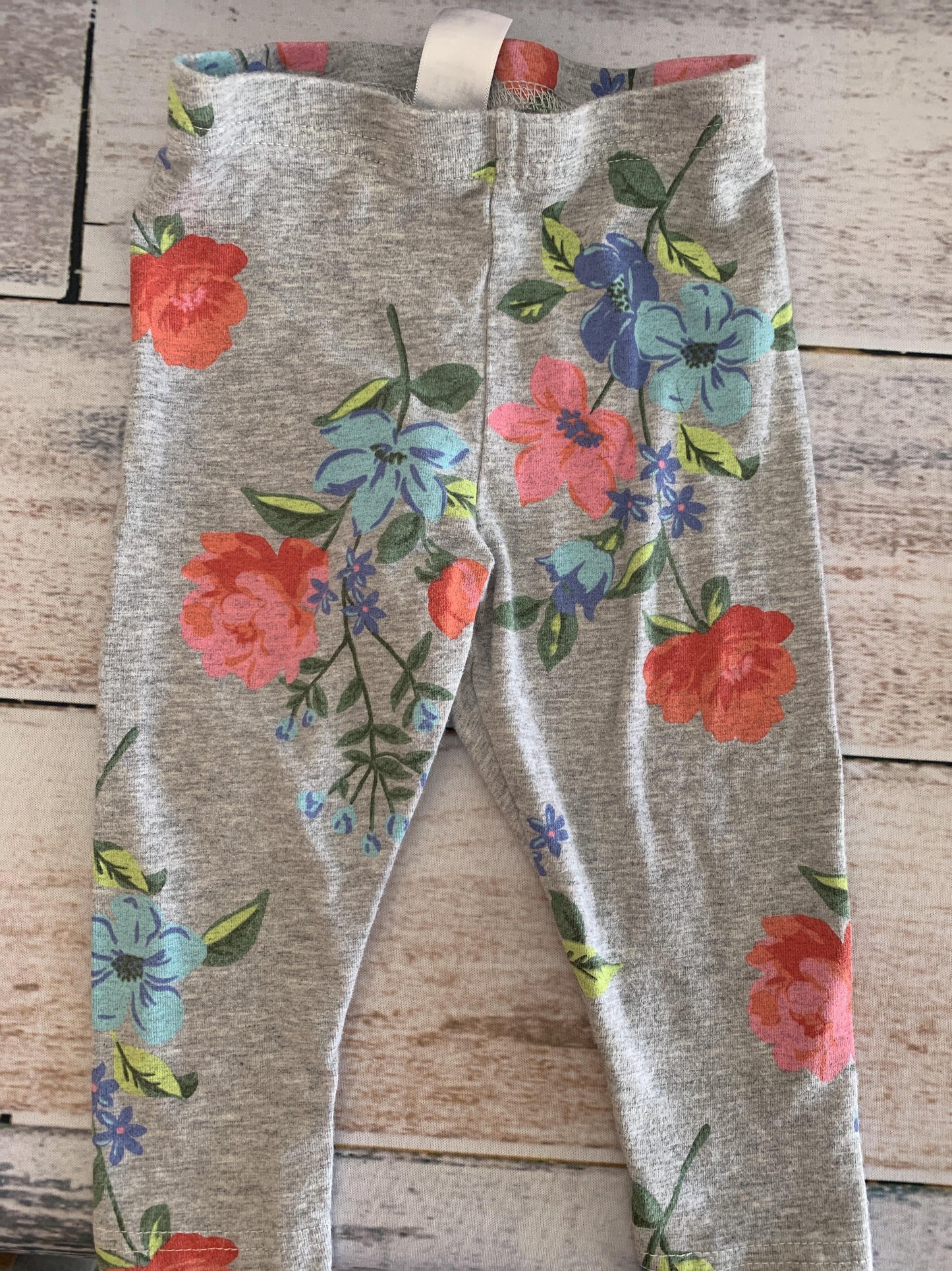 Carters Girls Grey | Pink floral Pants Size: 12M Grey | Pink floral