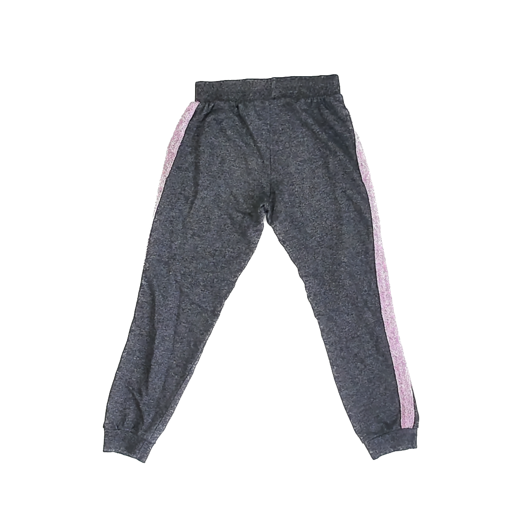DKNY Girls Grey | Pink Stripe Casual Pants Size: 6X Grey | Pink Stripe
