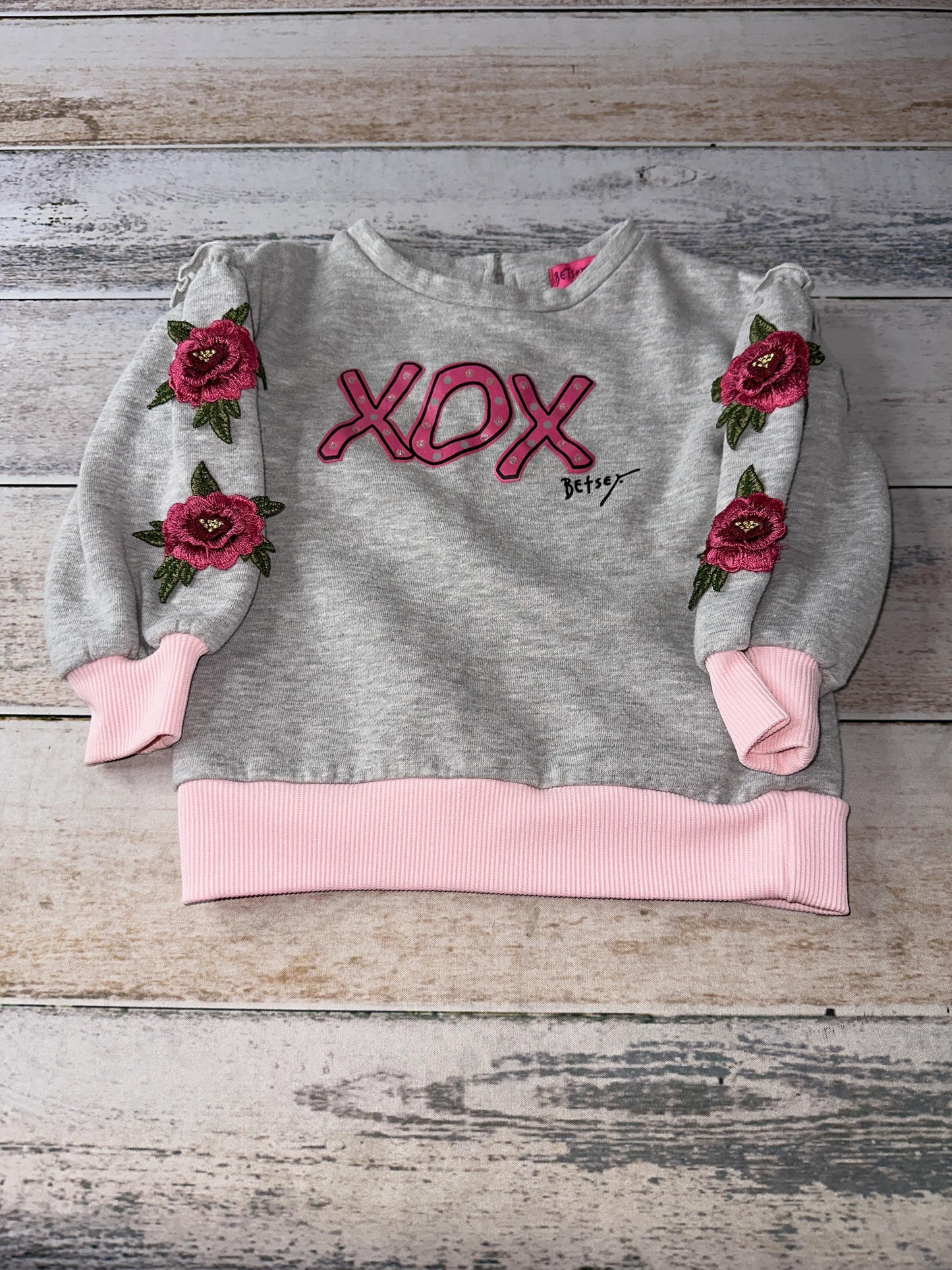 Betsey Johnson Unisex Grey | pink Sweater Size: 24 Grey | pink