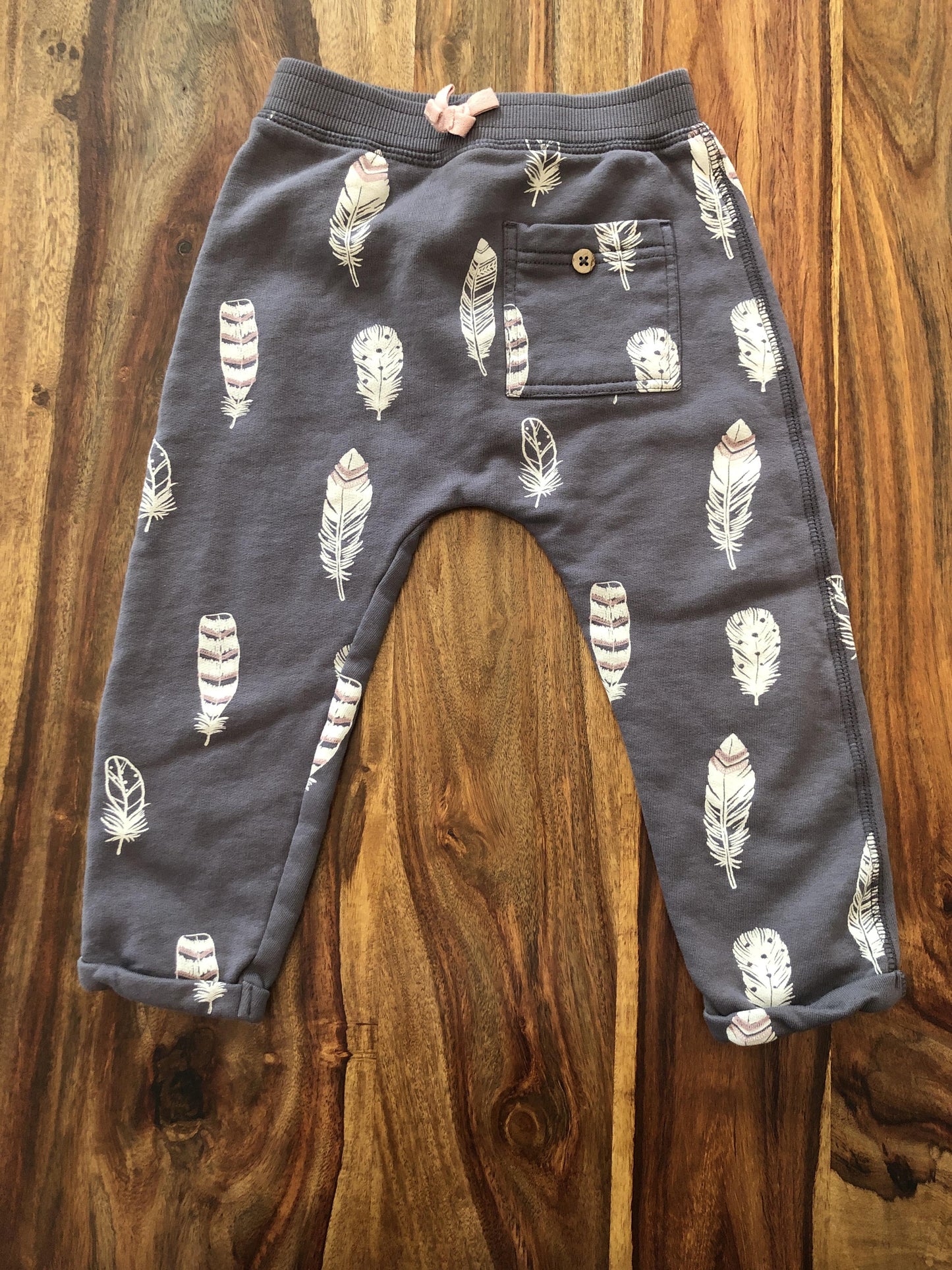 Oliver & Rain Girls Grey | pink Pants Size: 2 years Grey | pink
