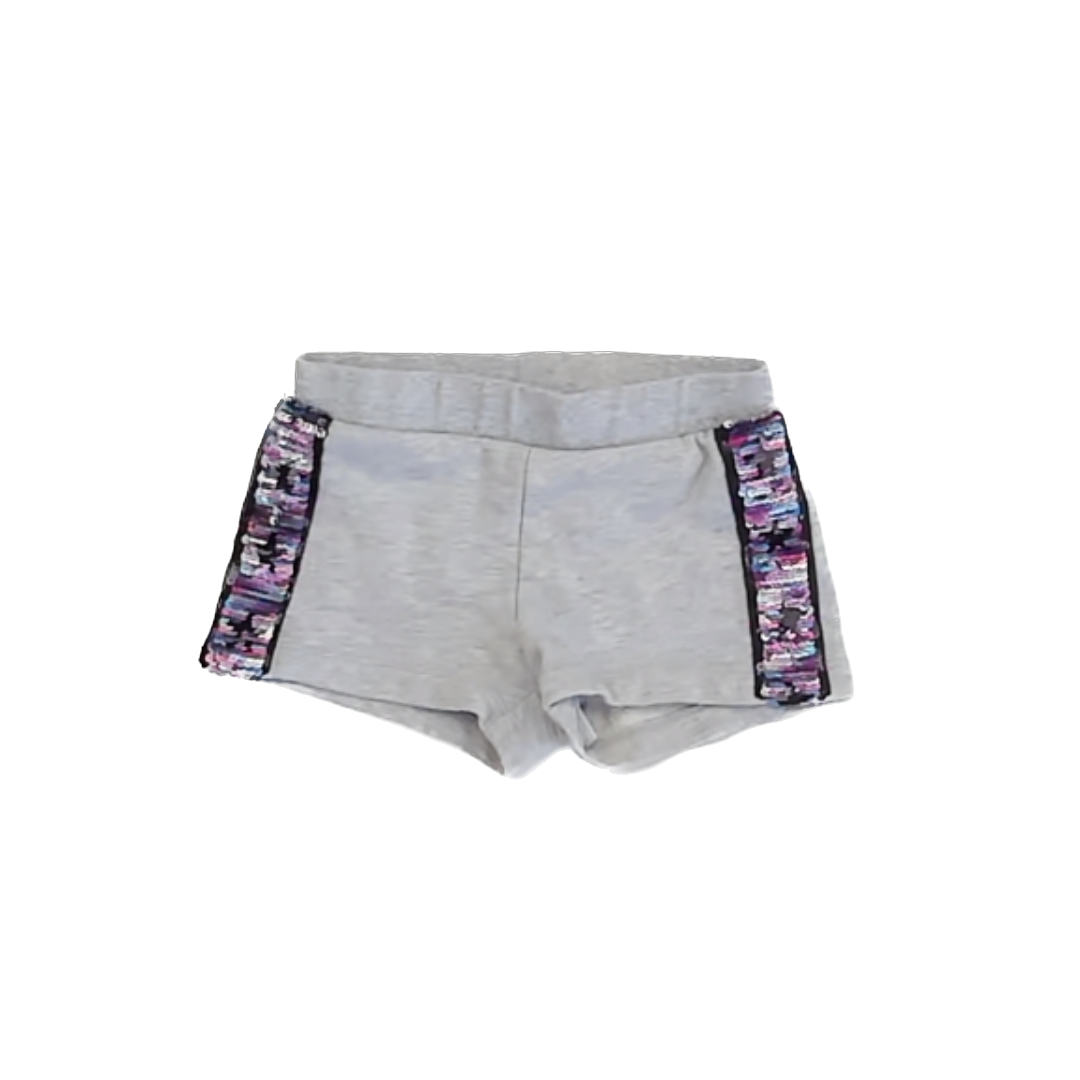 Rockets Of Awesome Girls Grey | Rainbow Sequin Shorts Size: 4T Grey | Rainbow Sequin