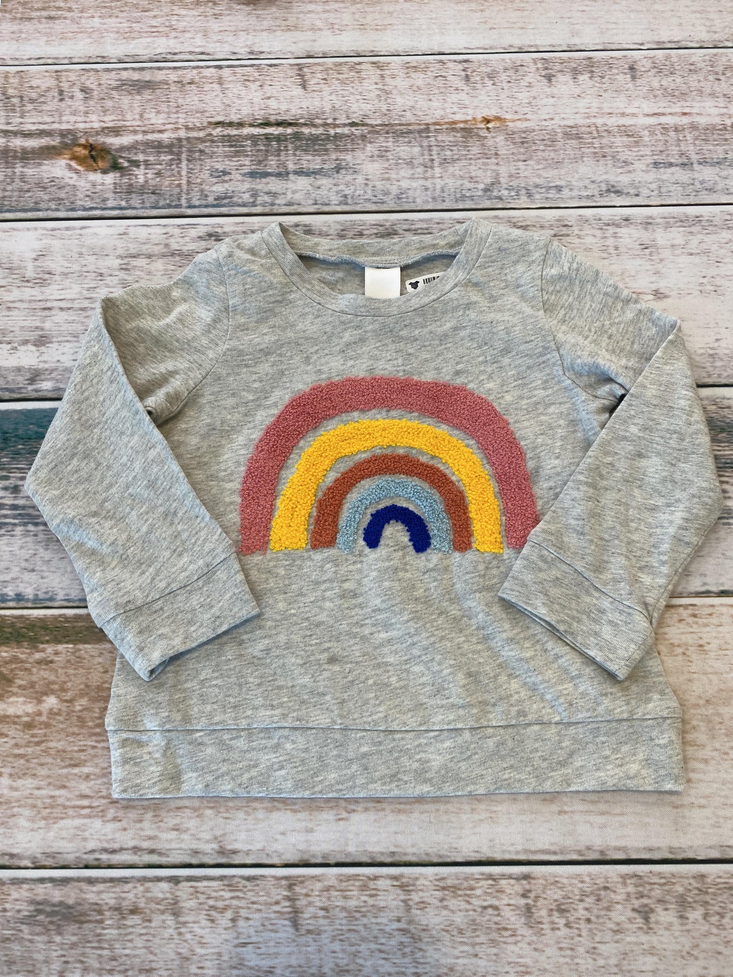 Harper Canyon Girls Grey | Rainbow Long Sleeve Shirt Size: 12 months Grey | Rainbow