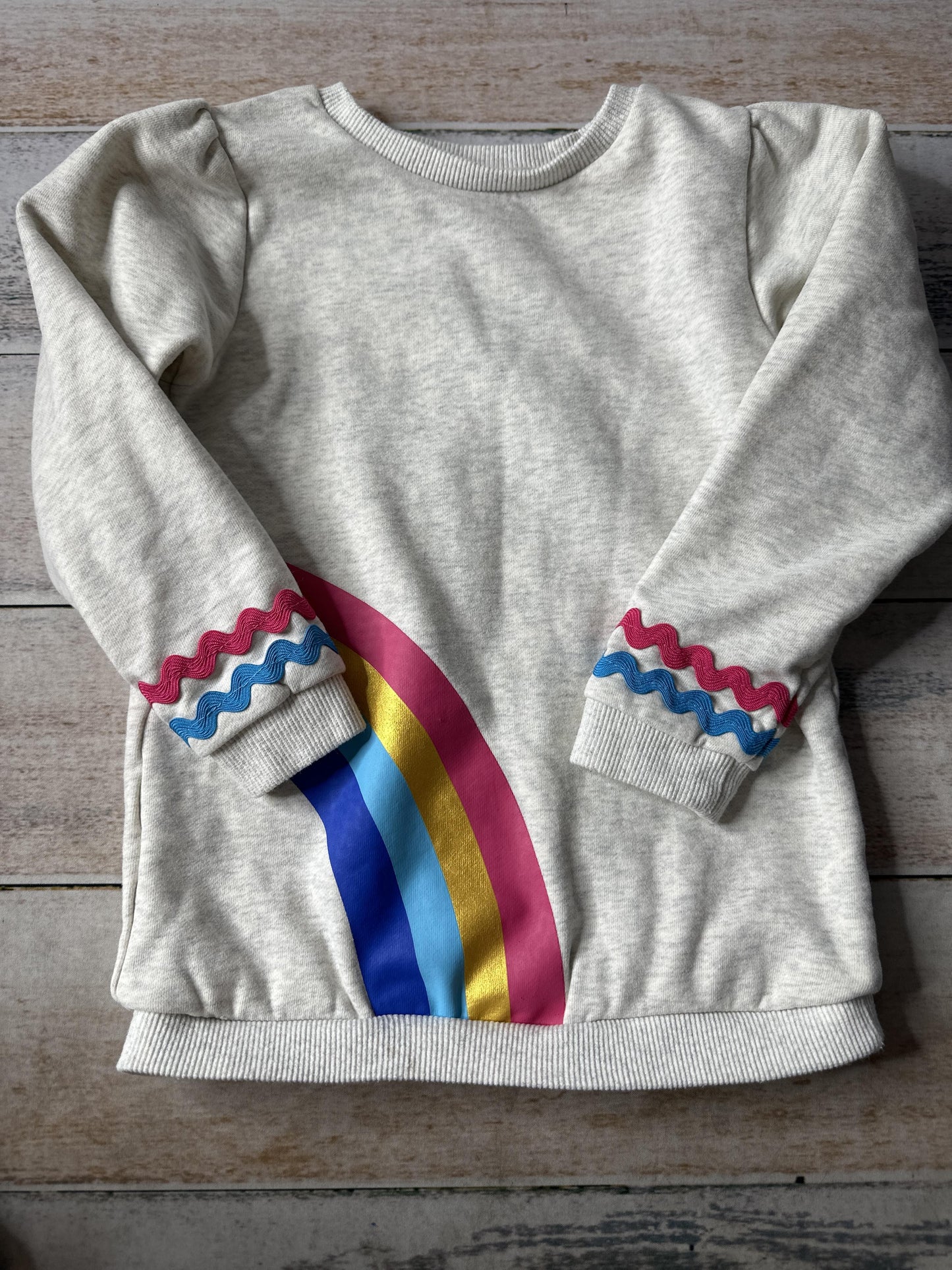 Andy & Evan Girls Grey | Rainbow Sweater Size: 5 Grey | Rainbow