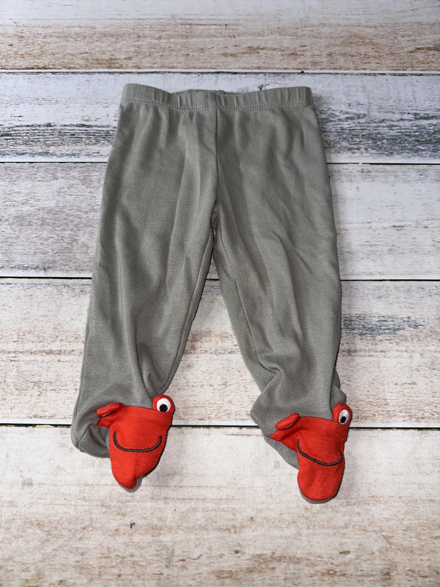 Unisex Grey | Red Pants Size: 6 months Grey | Red