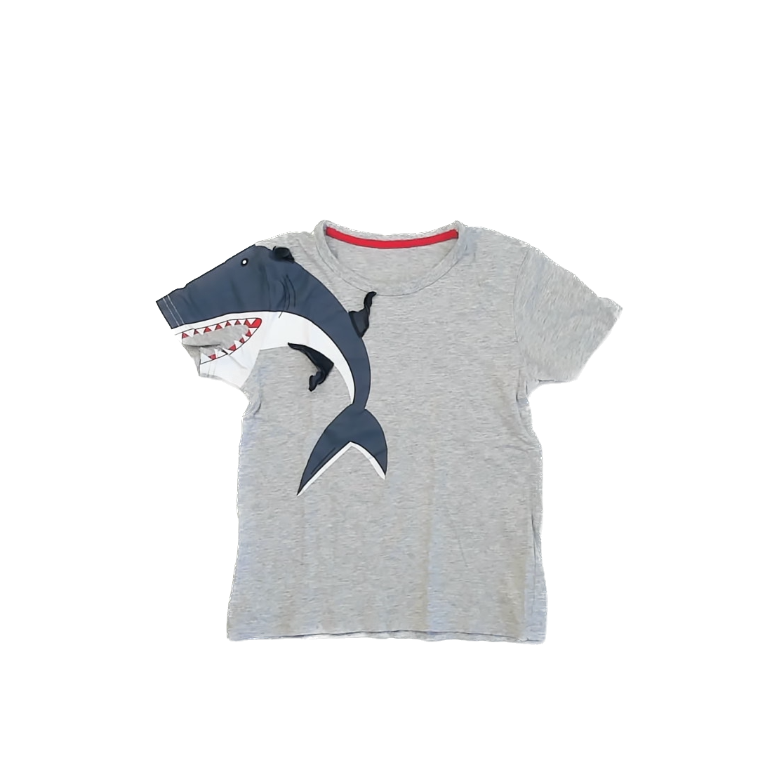 Unknown Boys Grey | Shark T-Shirt Size: 7-8 Years* Grey | Shark