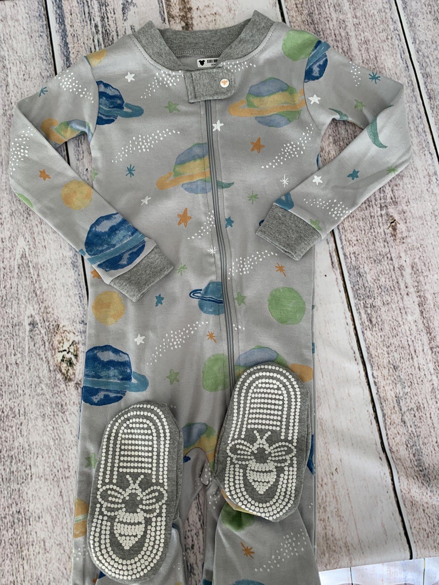 Burt's Bees Boys Grey | Space Pajamas Size: 18 months Grey | Space