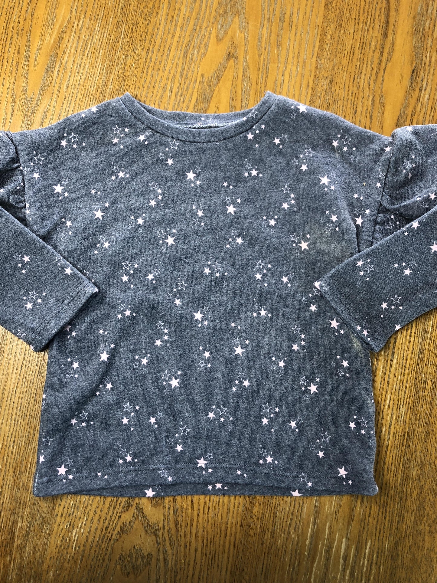 Grayson mini Girls Grey | Stars Long Sleeve T-Shirt Size: 2T Grey | Stars