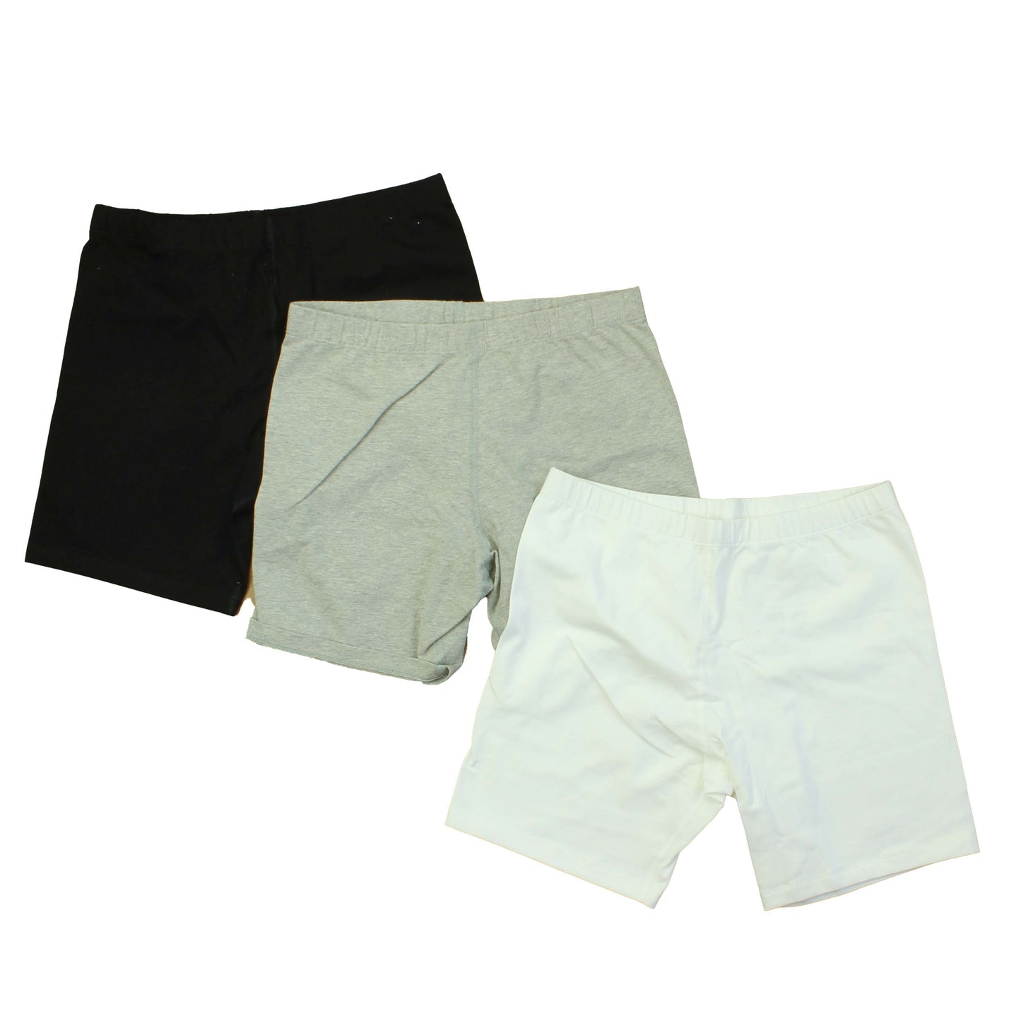 Mightly Girls Grey | White | Black Shorts Size: 6-14 Years Grey | White | Black