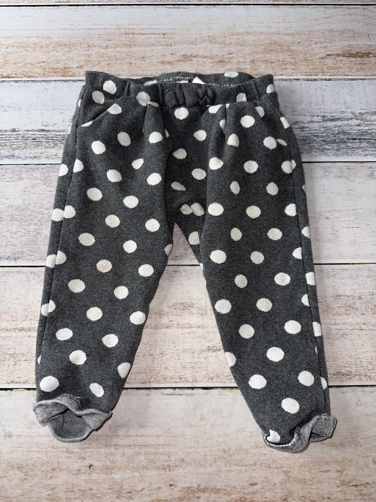 Zara Girls Grey | White | polka dot Pants Size: 2T Grey | White | polka dot
