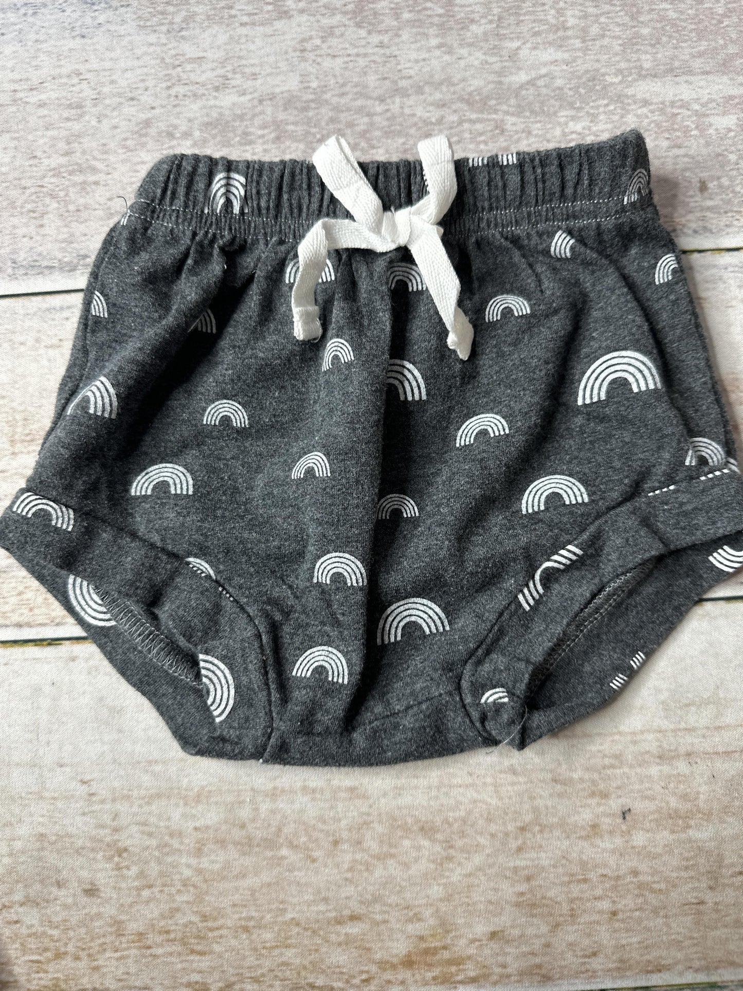 Unisex Grey | White | Rainbow Shorts Size: 12-18 months Grey | White | Rainbow