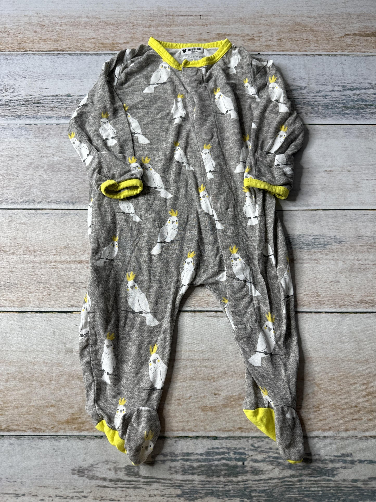 Magnetic Me Boys Grey | White | Yellow Pajamas Size: 0-3 months Grey | White | Yellow