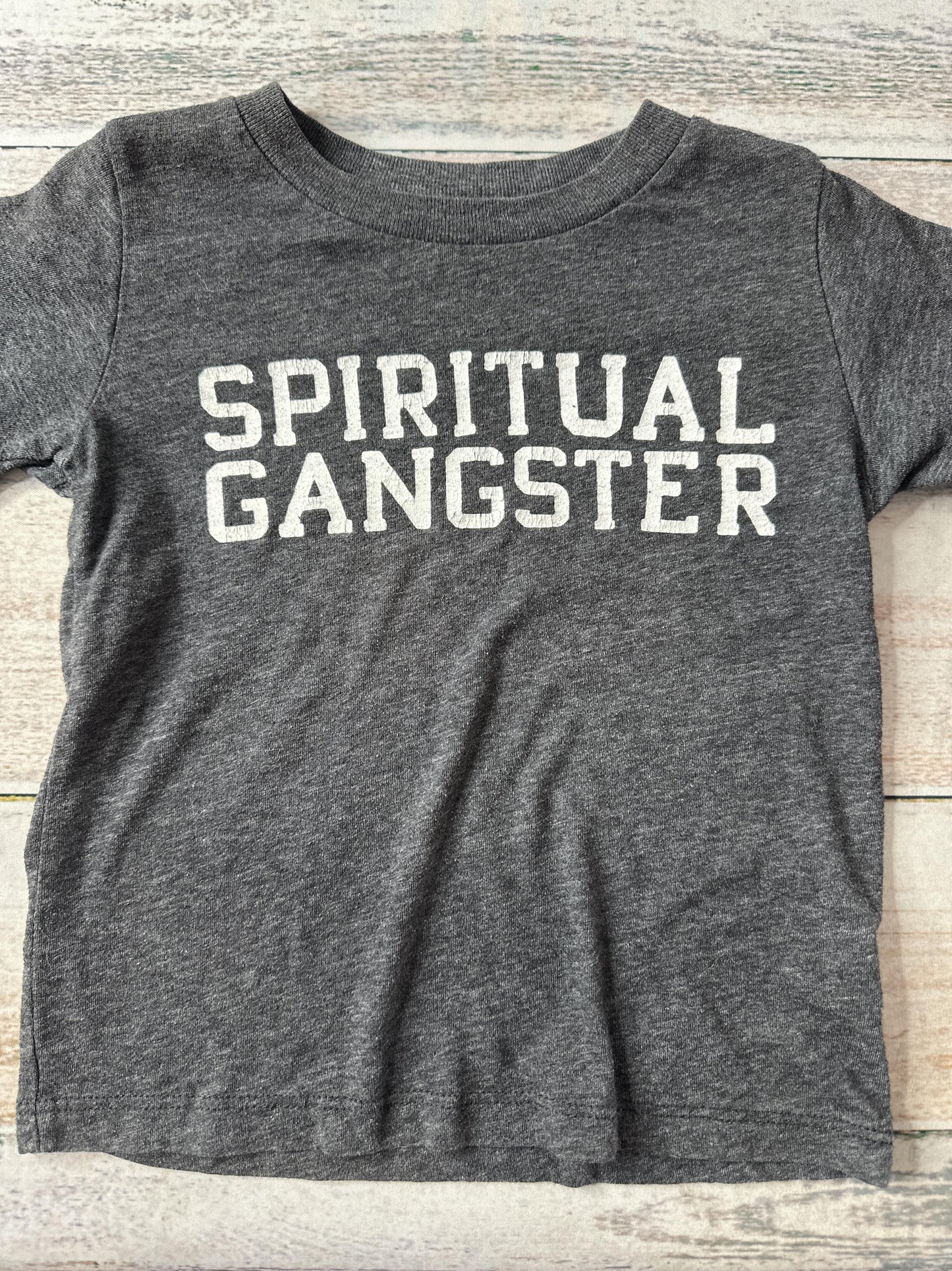 Spiritual Gangster Unisex Grey | White T-Shirt Size: 4T Grey | White
