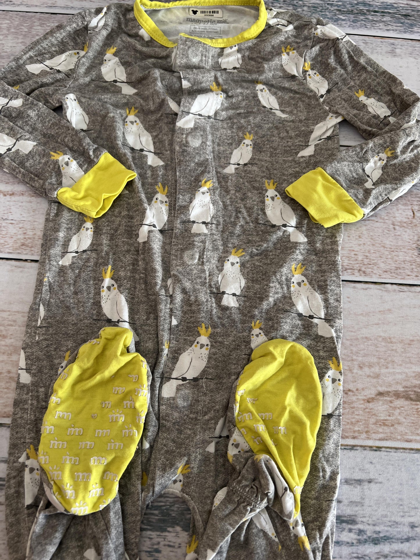 Magnetic Me Girls Grey | Yellow Pajamas Size: 12-18 months Grey | Yellow