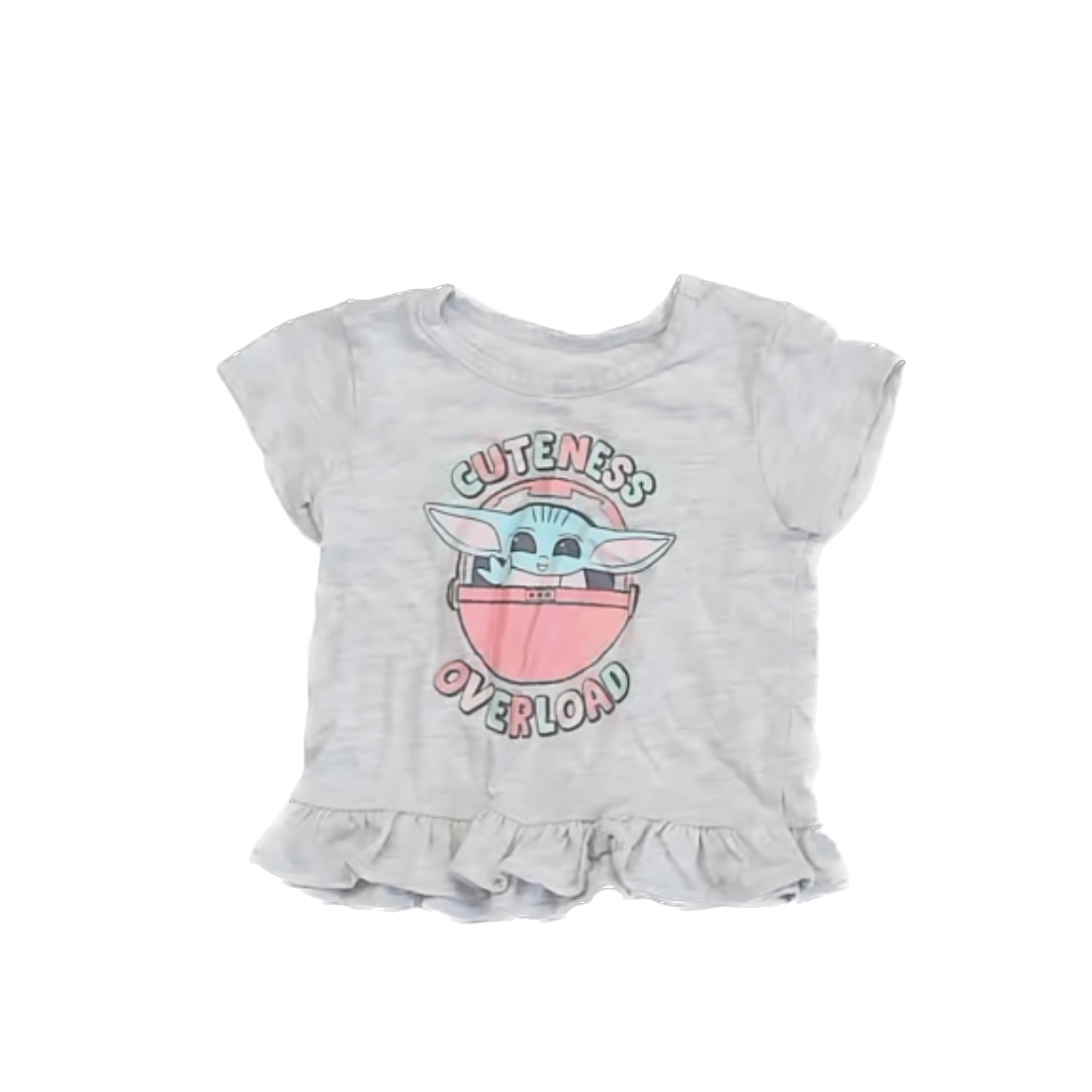 Star Wars Girls Grey | Yoda T-Shirt Size: 2T Grey | Yoda