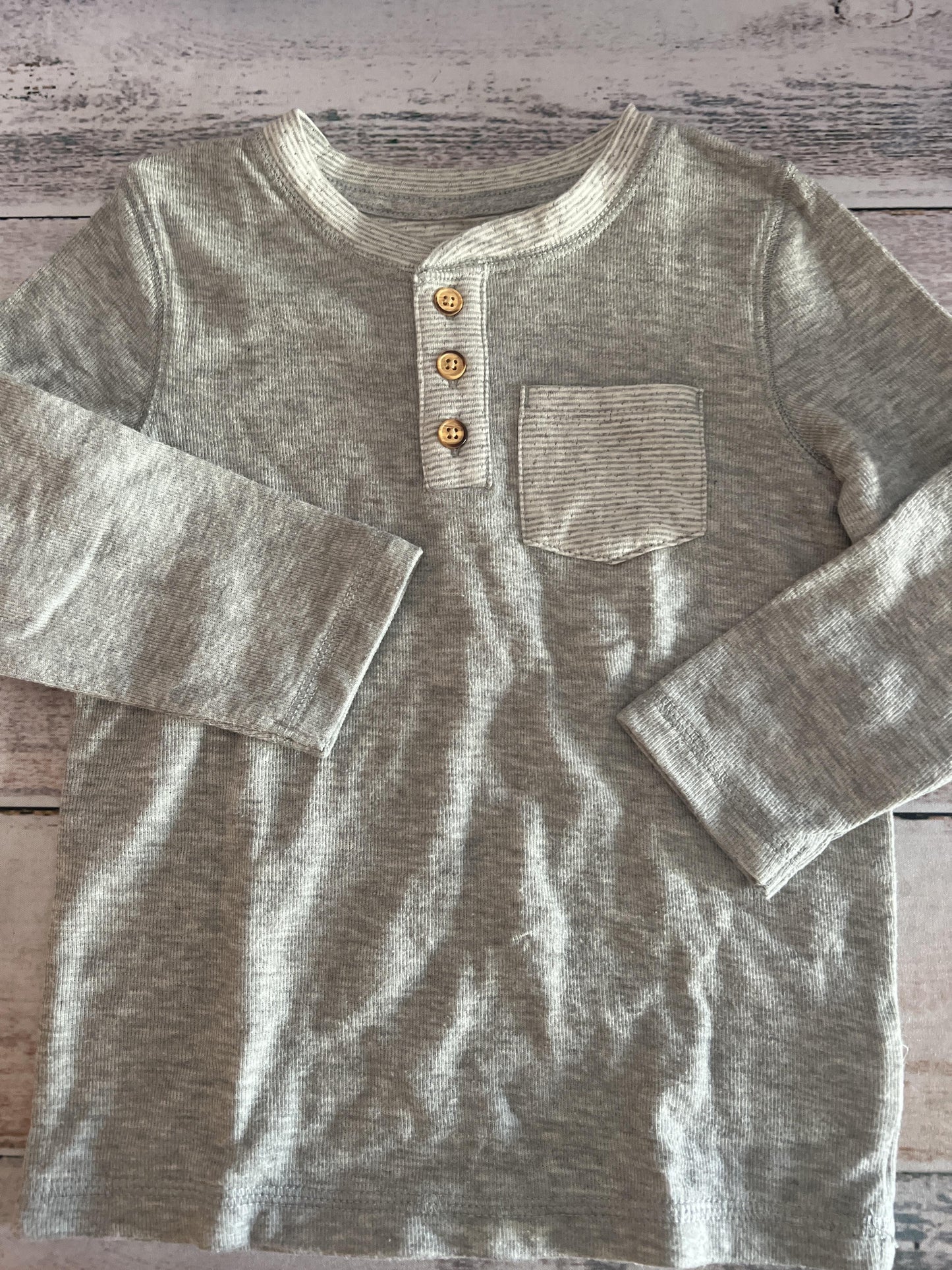 Cat & Jack Boys Grey Long Sleeve Shirt Size: 3T Grey