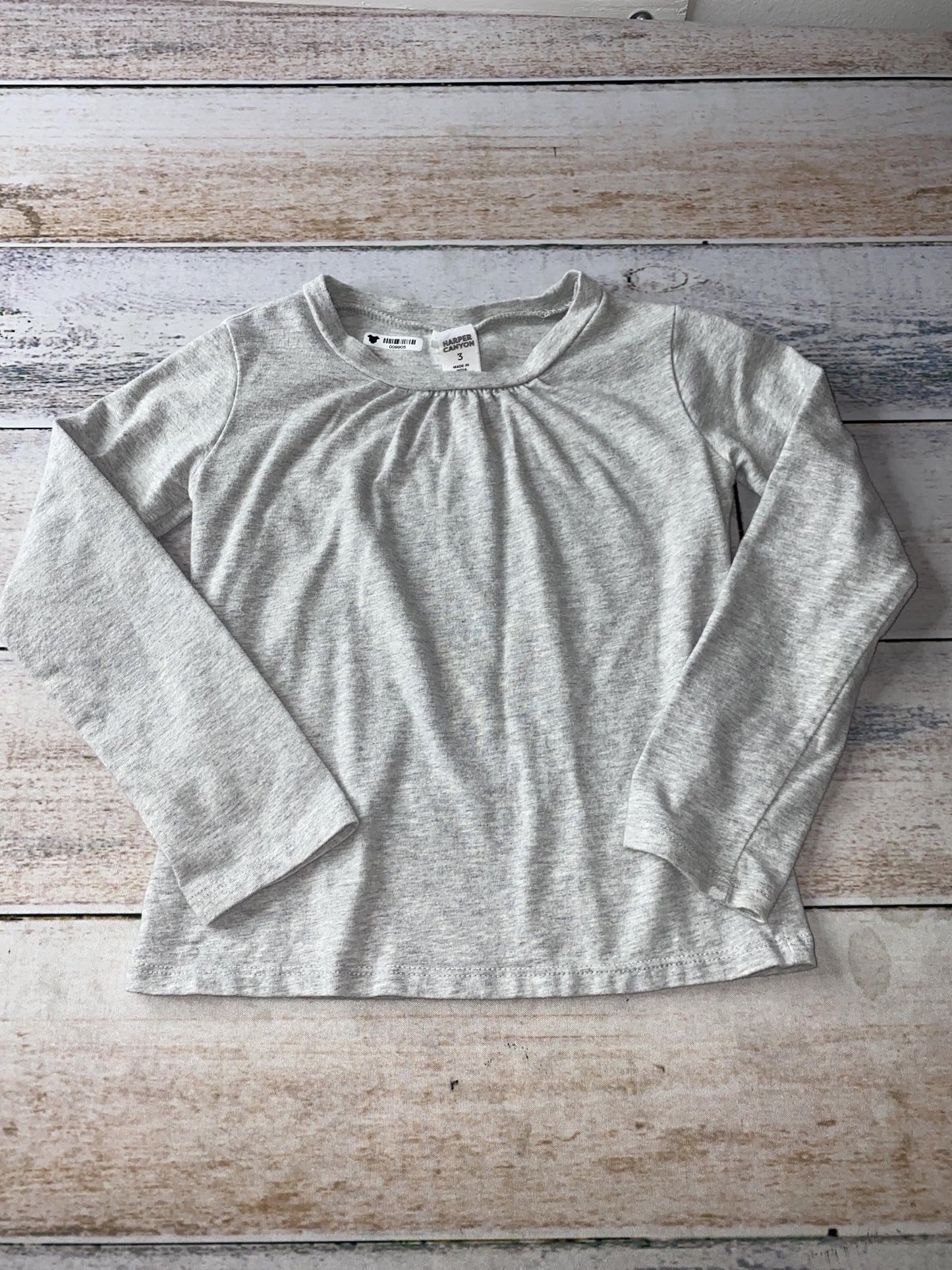Harper Canyon Girls Grey Long Sleeve T-Shirt Size: 3T Grey