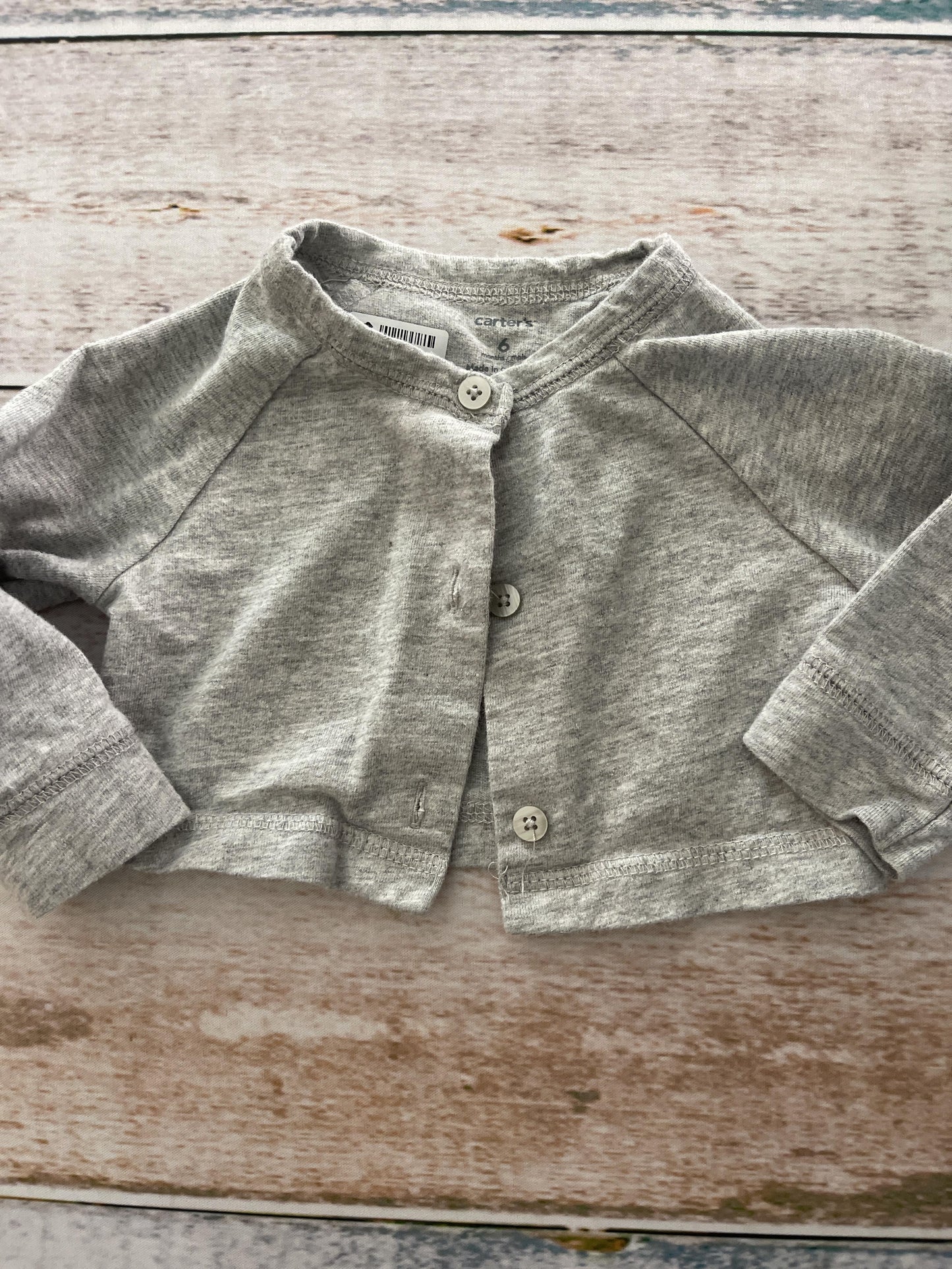 Carters Girls Grey Sweater Size: 6 months Grey