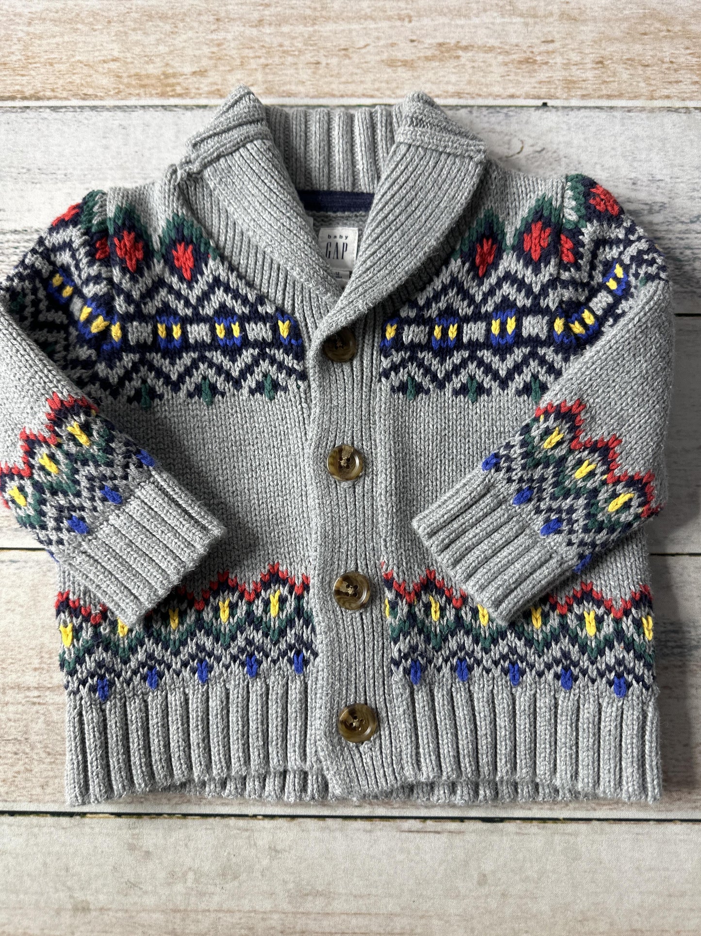 Gap Girls Grey Sweater Size: 6-12 months Grey