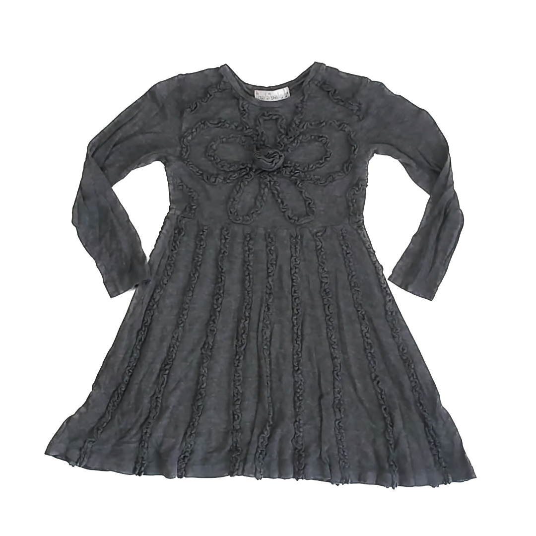 Halabaloo Girls Grey Dress Size: 5T Grey