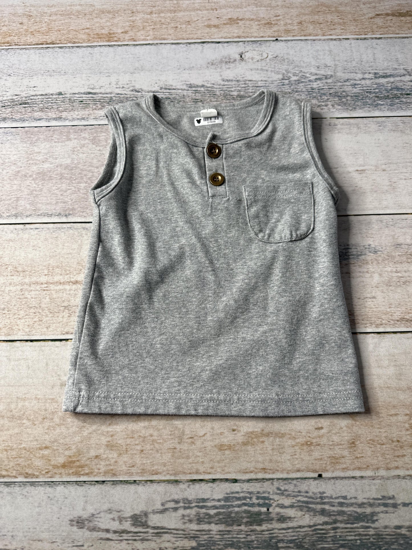 Unisex Grey Tank Top Size: 2T Grey