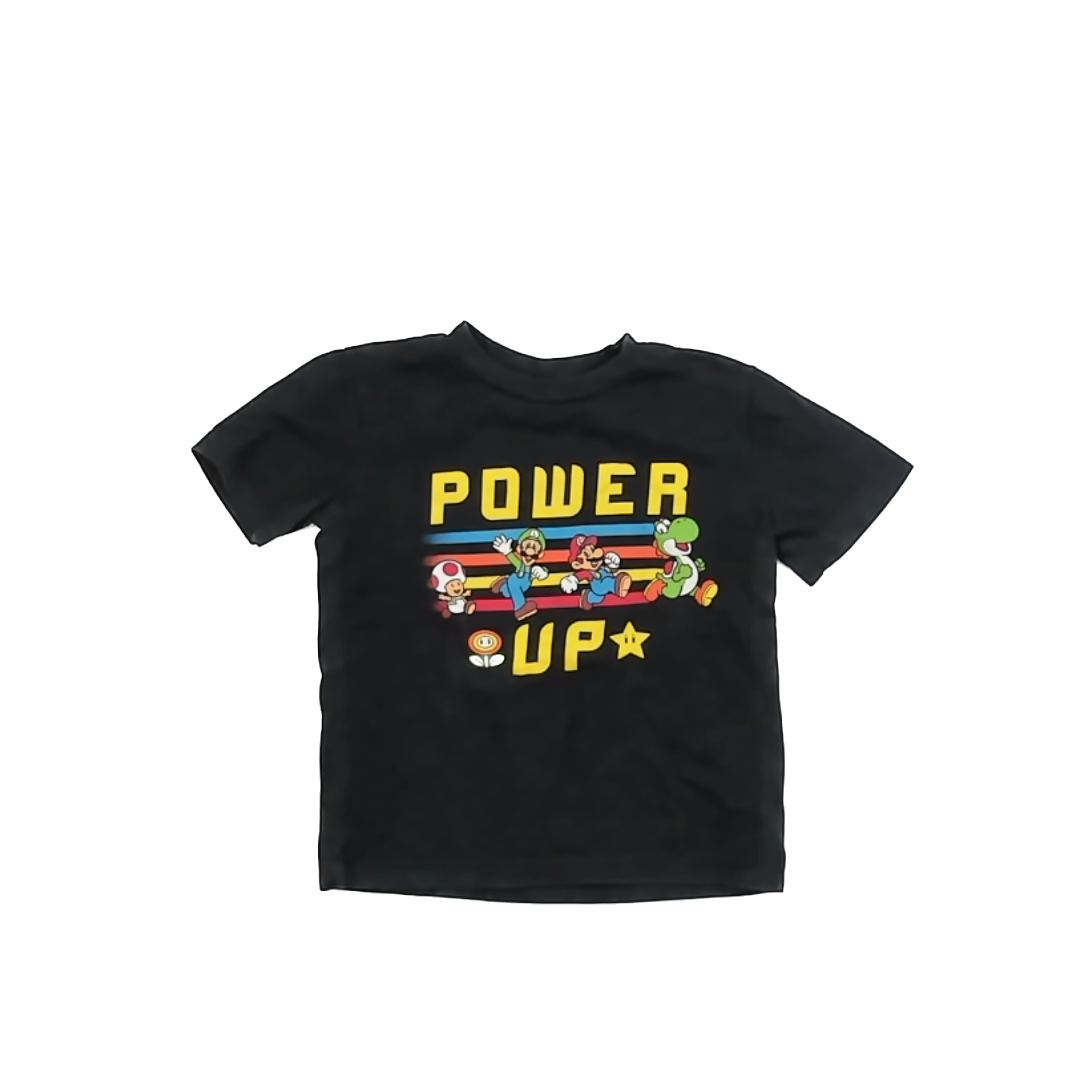 Super Mario Boys Grey T-Shirt Size: 5T Grey