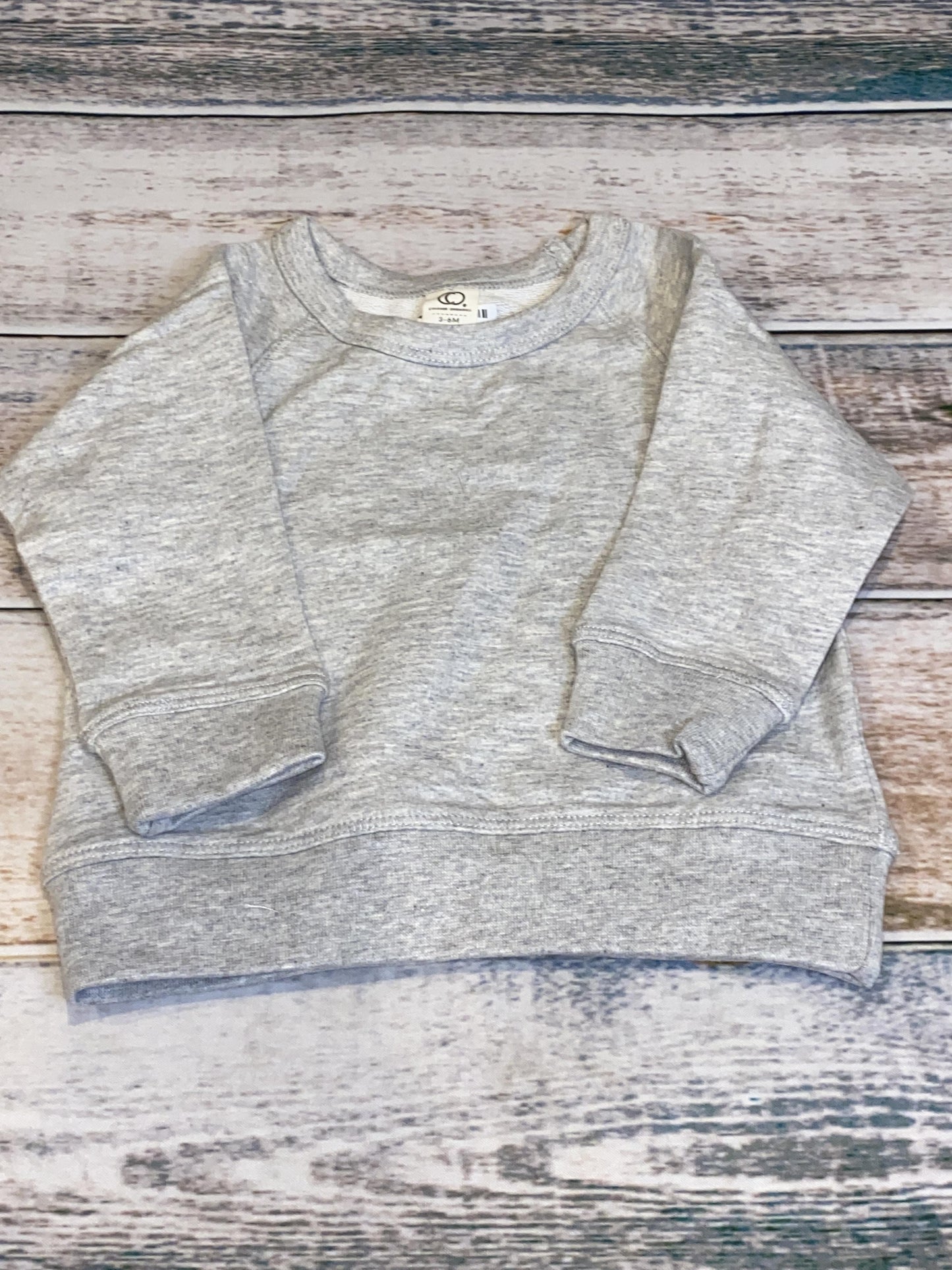 Colored Organics Unisex Grey Sweater Size: 3-6 months Grey
