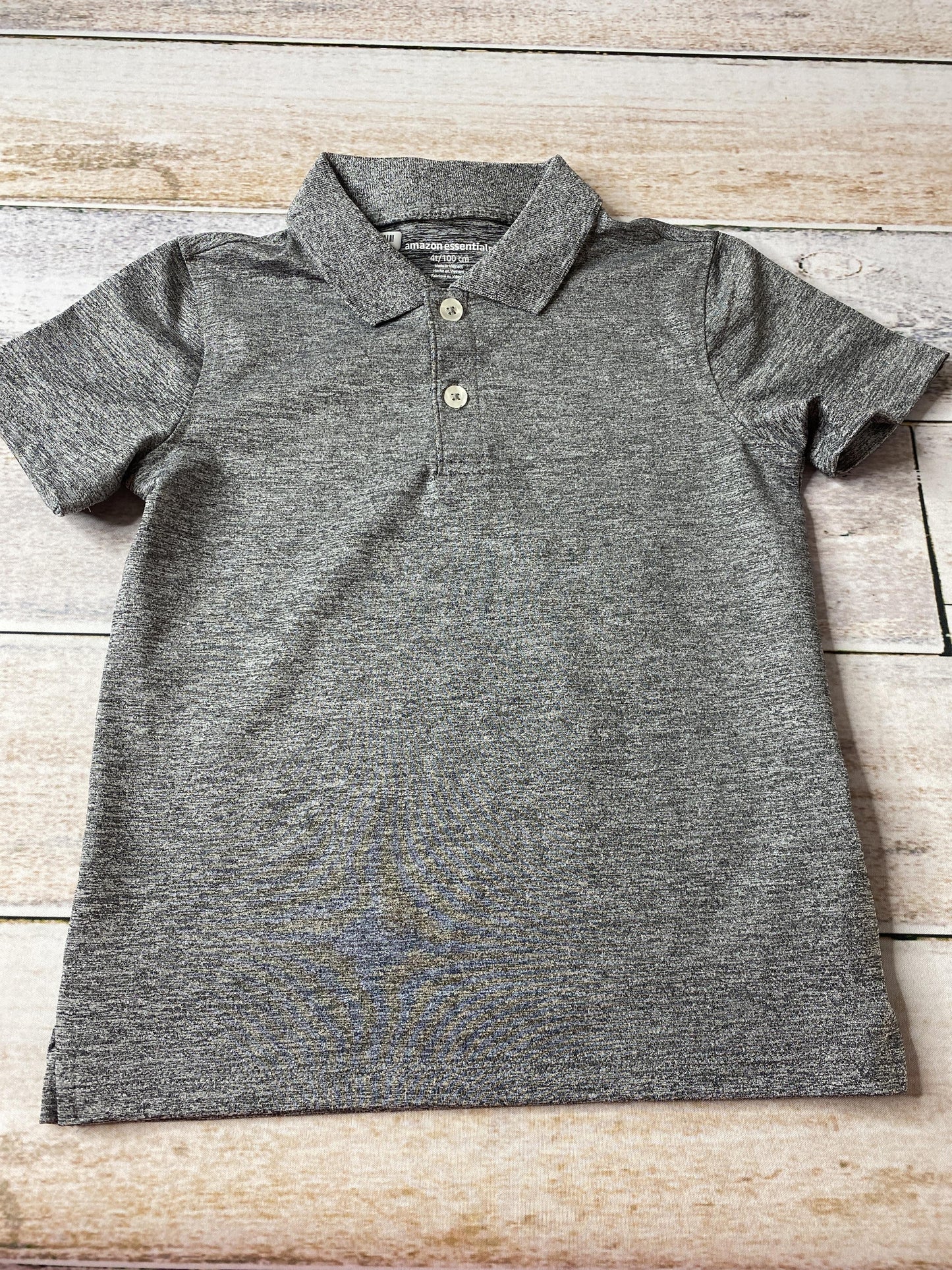 Amazon Boys Grey Polo Shirt Size: 4T Grey