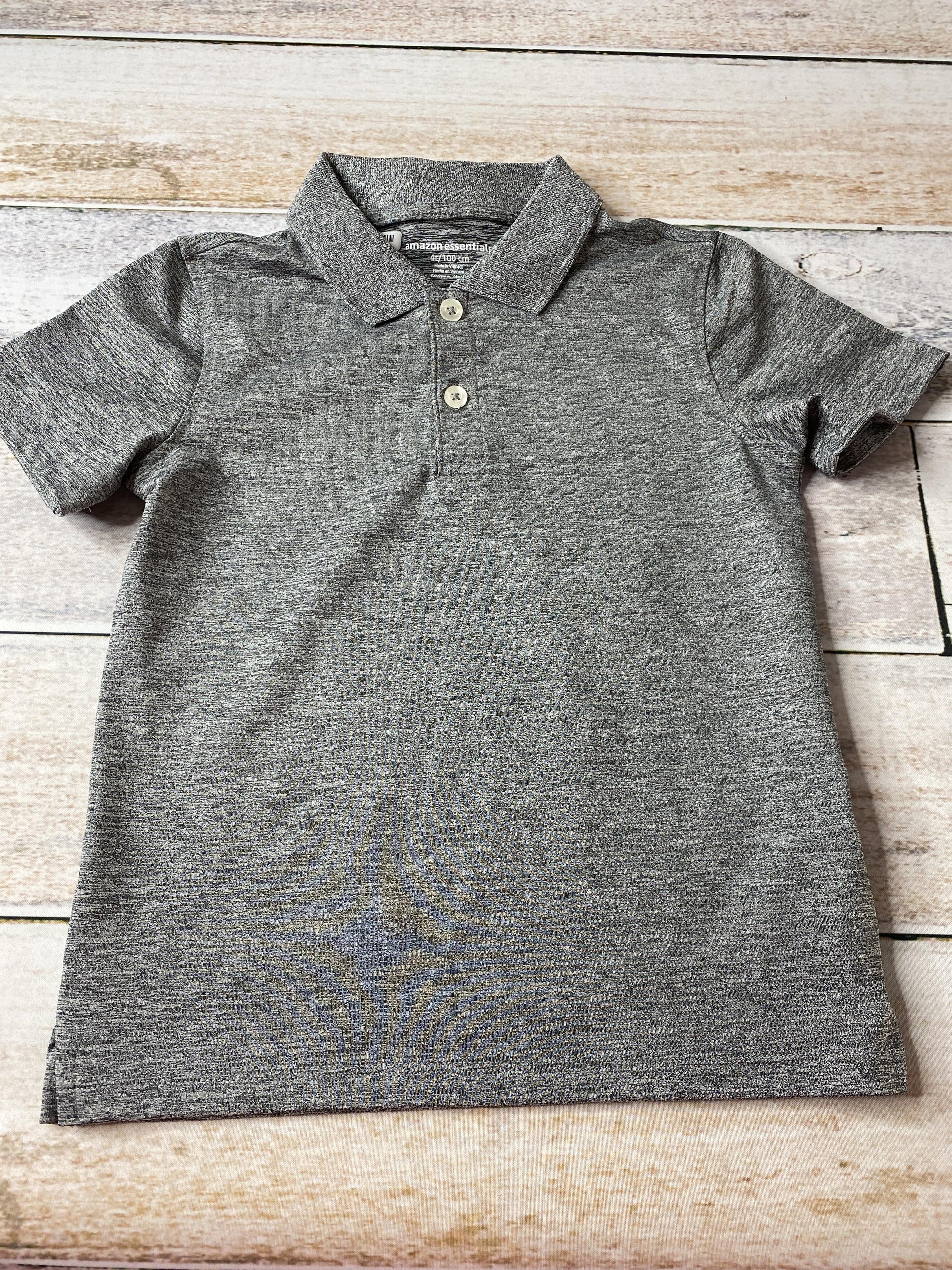 Amazon Boys Grey Polo Shirt Size: 4T Grey