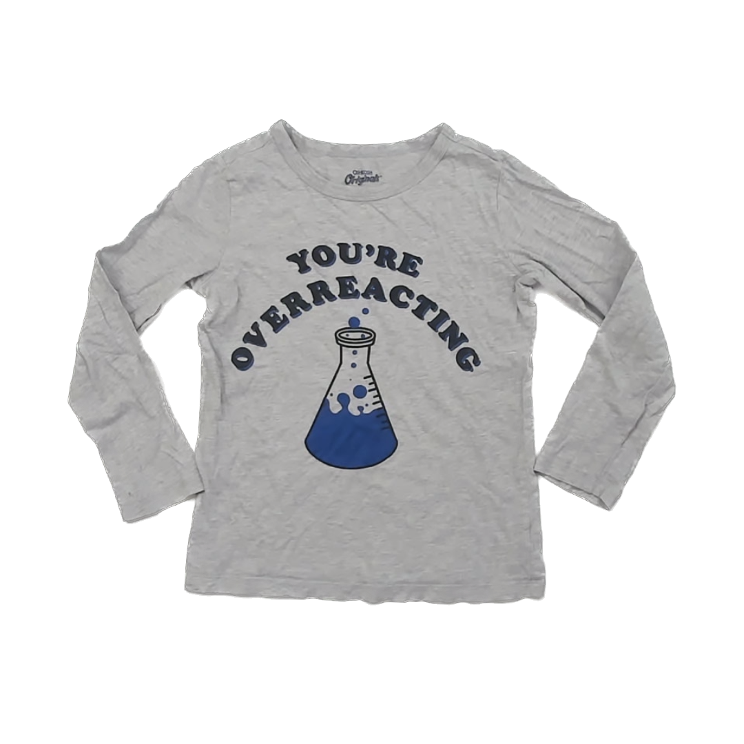Osh Kosh Girls Grey Long Sleeve T-Shirt Size: 8 Years Grey