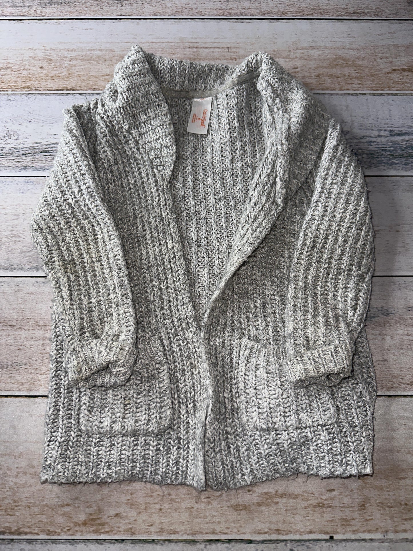 Cat & Jack Girls Grey Sweater Size: 3T Grey