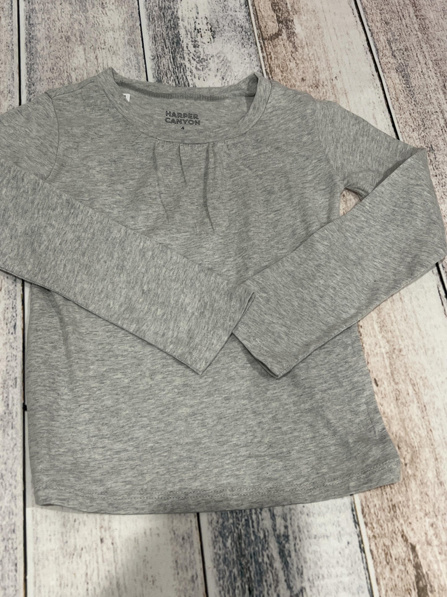 Harper Canyon Girls Grey Long Sleeve Shirt Size: 4T Grey