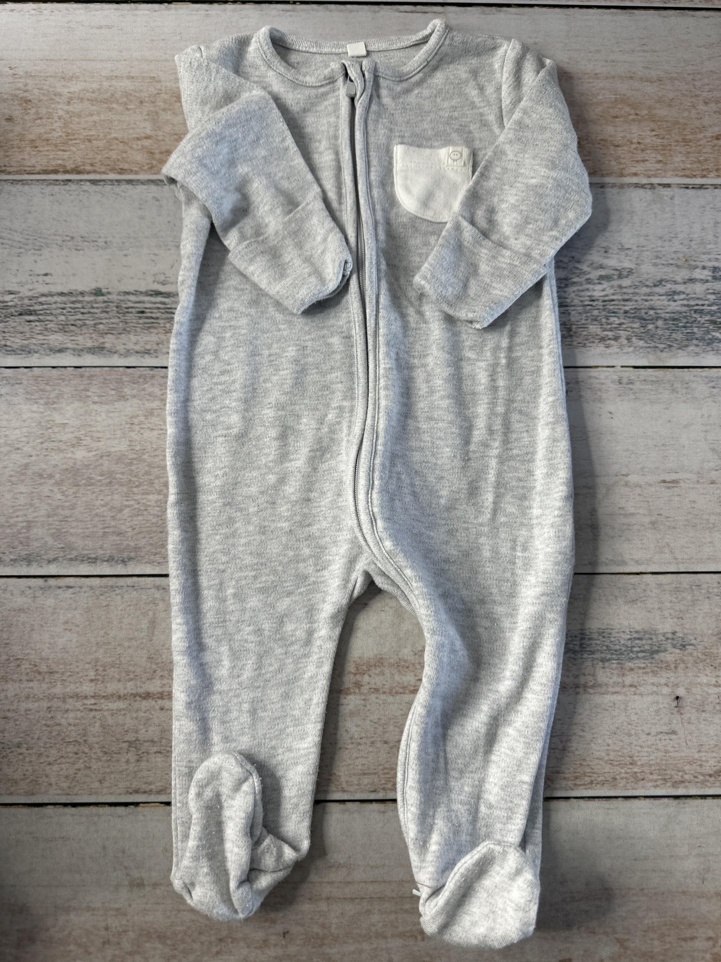 Mori Unisex Grey Button Down Short Sleeve Size: 3-6 months Grey