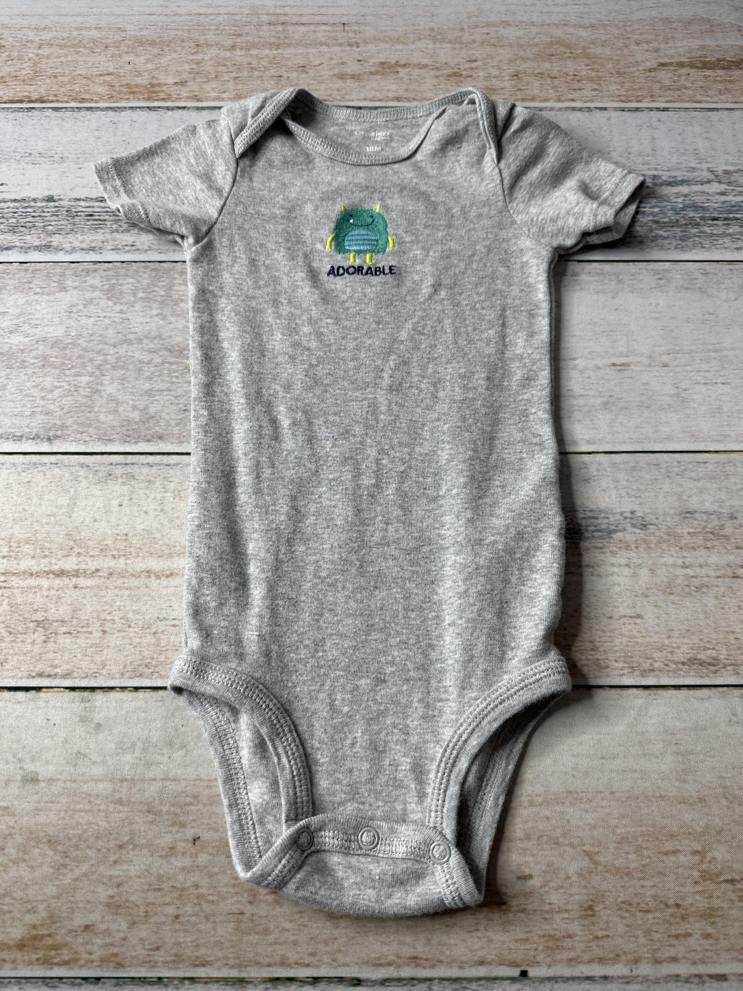 Carters Unisex Grey Onesie Size: 18 months Grey