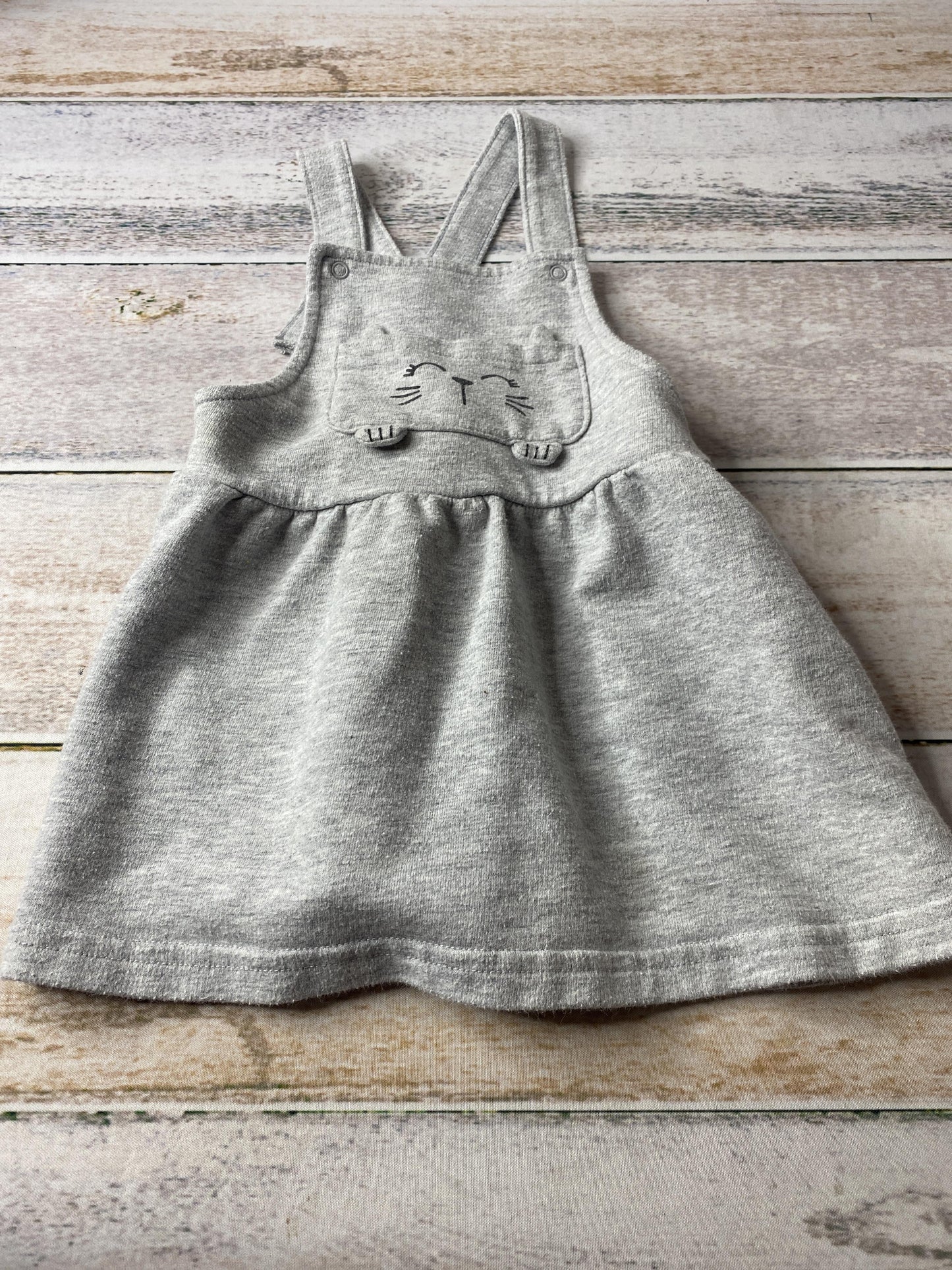 Cat & Jack Girls Grey Dress Size: 18 months Grey